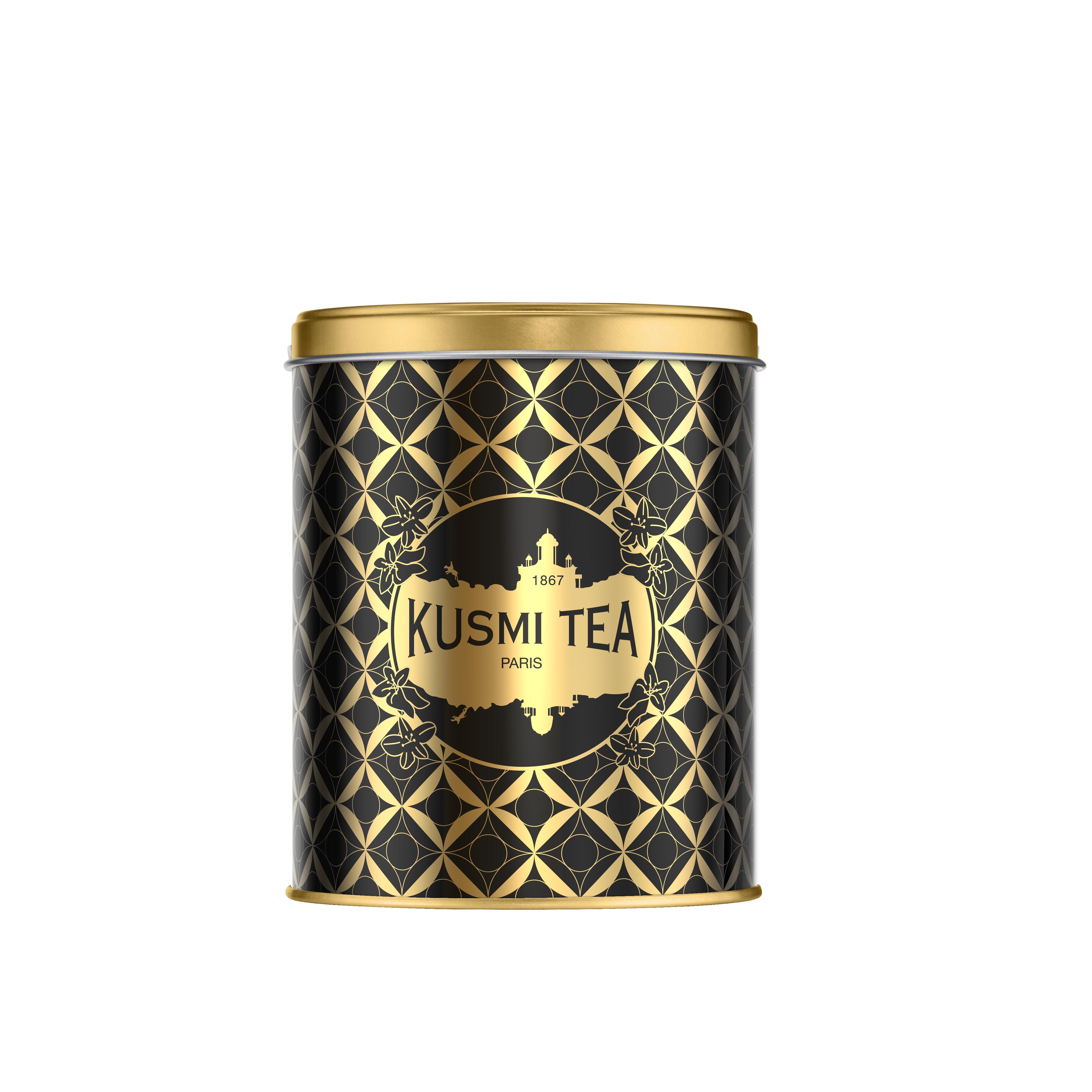 Boite à thé noire édition Noël 2025  - Boîte vide 300g