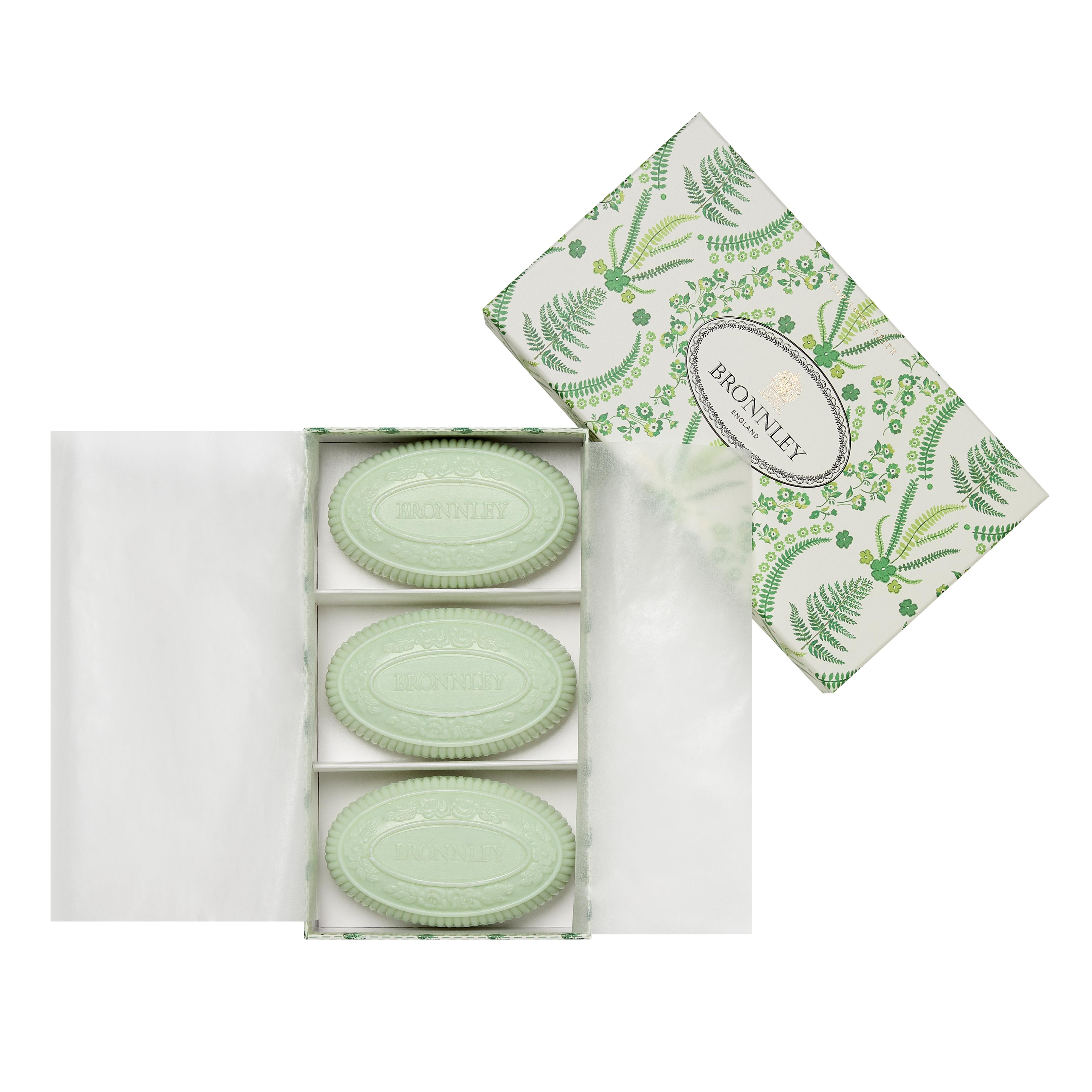 Coffret 3 savons Fougère anglaise Bronnley 1884