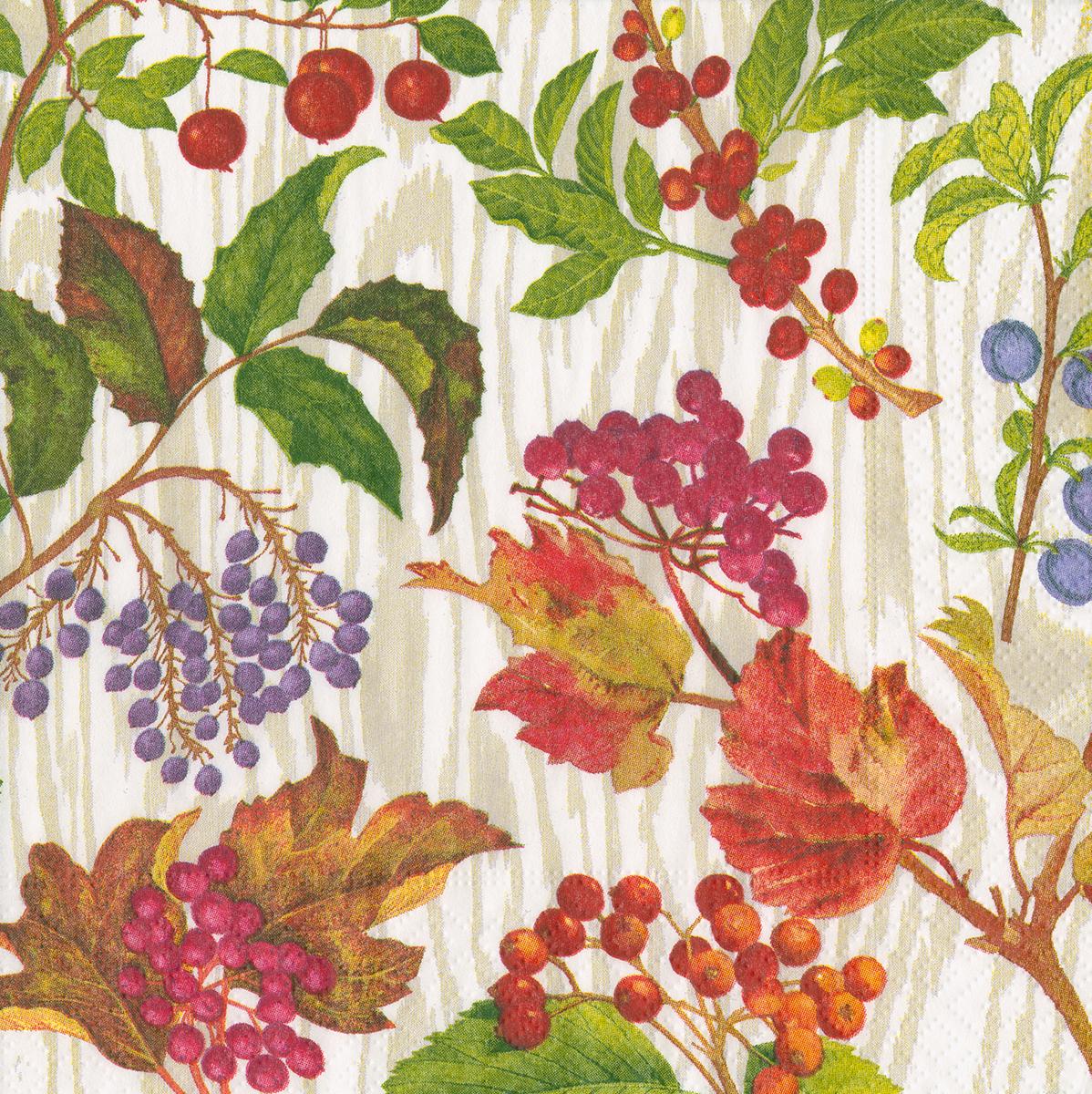 Serviette Lunch Berry botanical