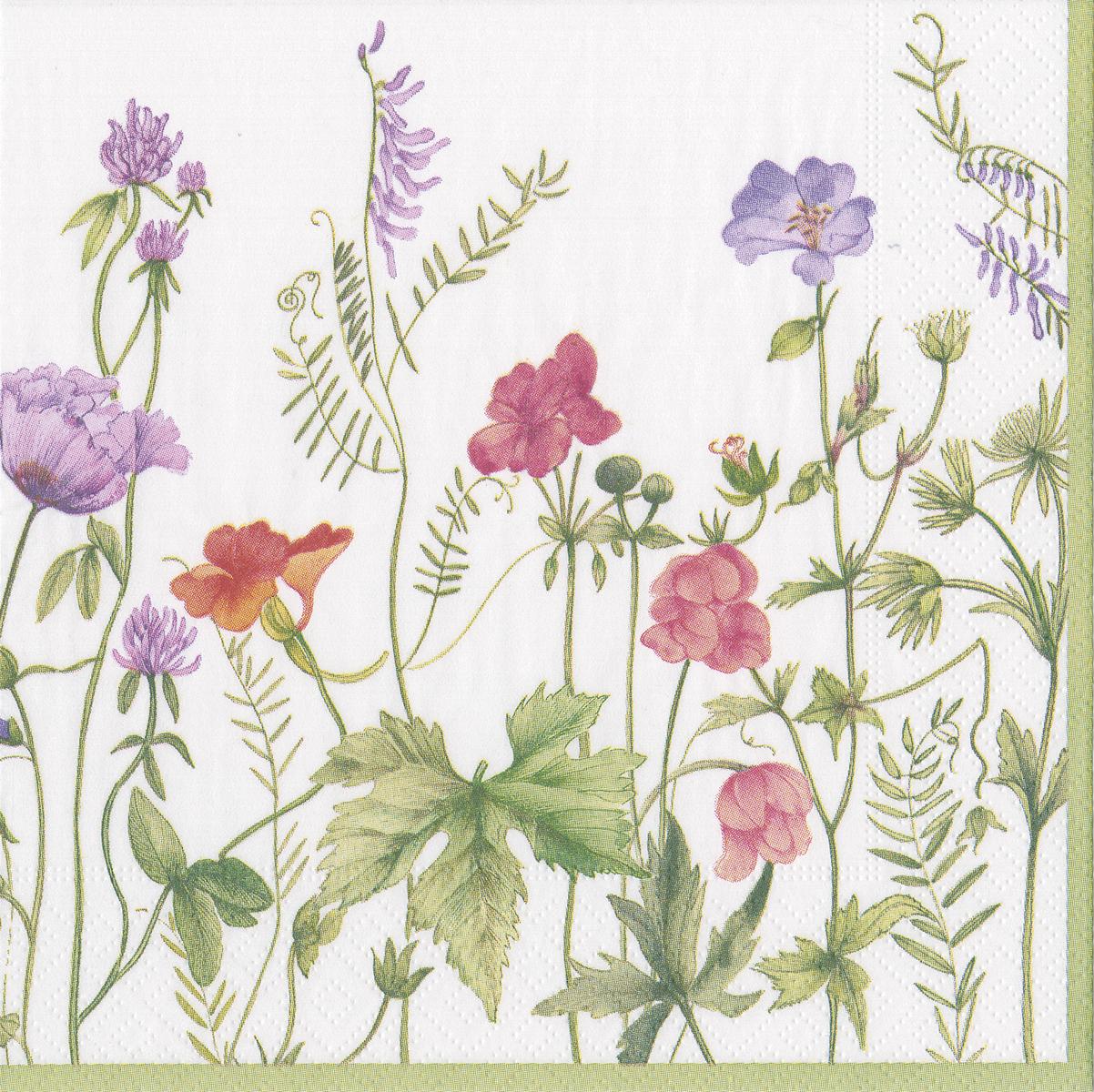 Serviette Lunch French floral