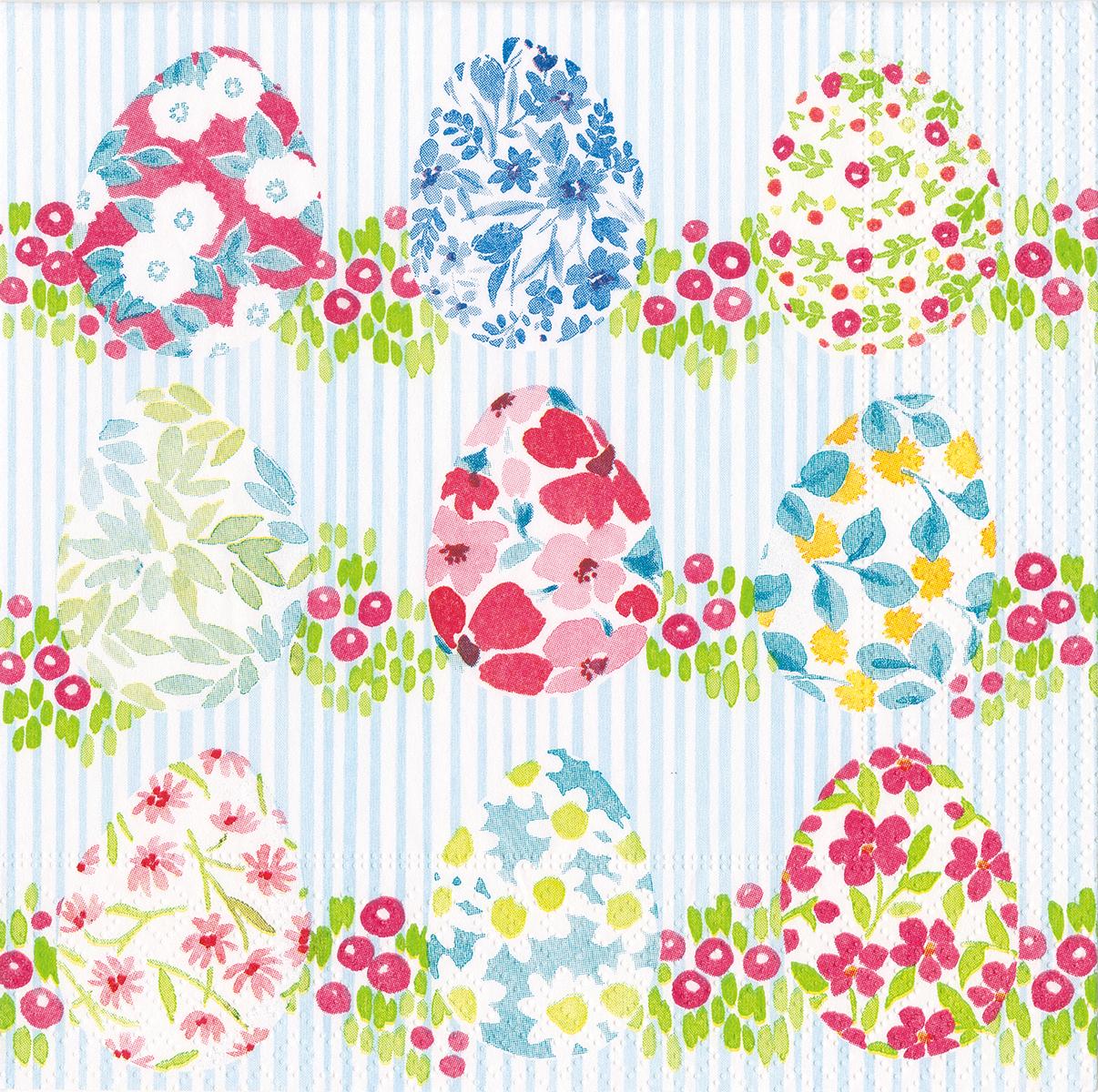 Serviette Lunch Floral easter eggs
