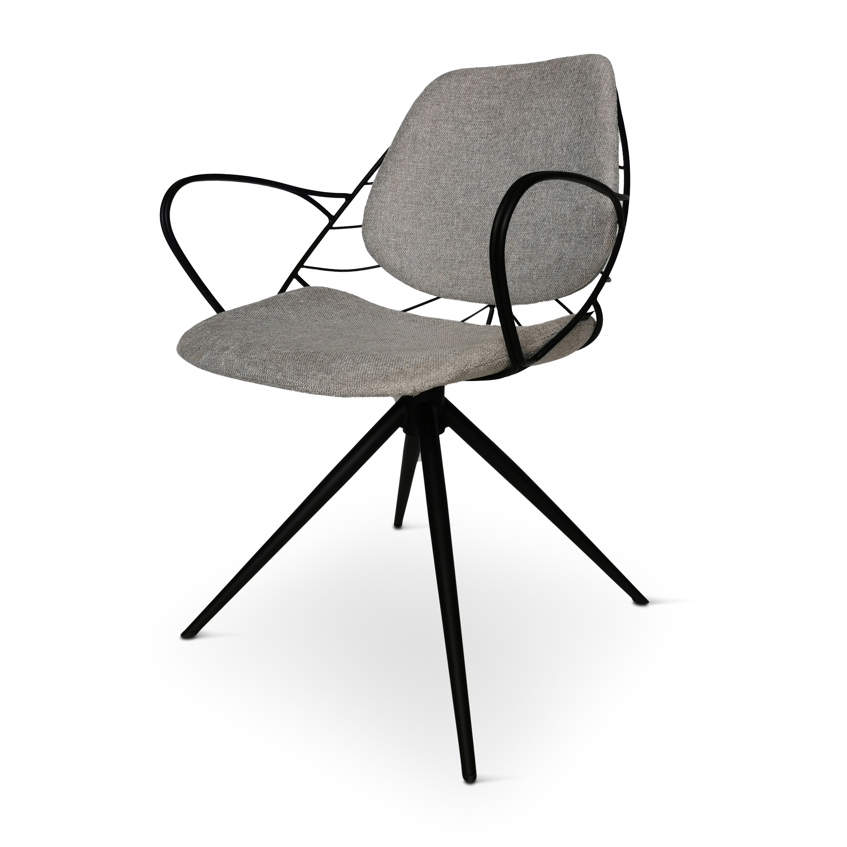 Fauteuil repas Rafael pivotant gris clair