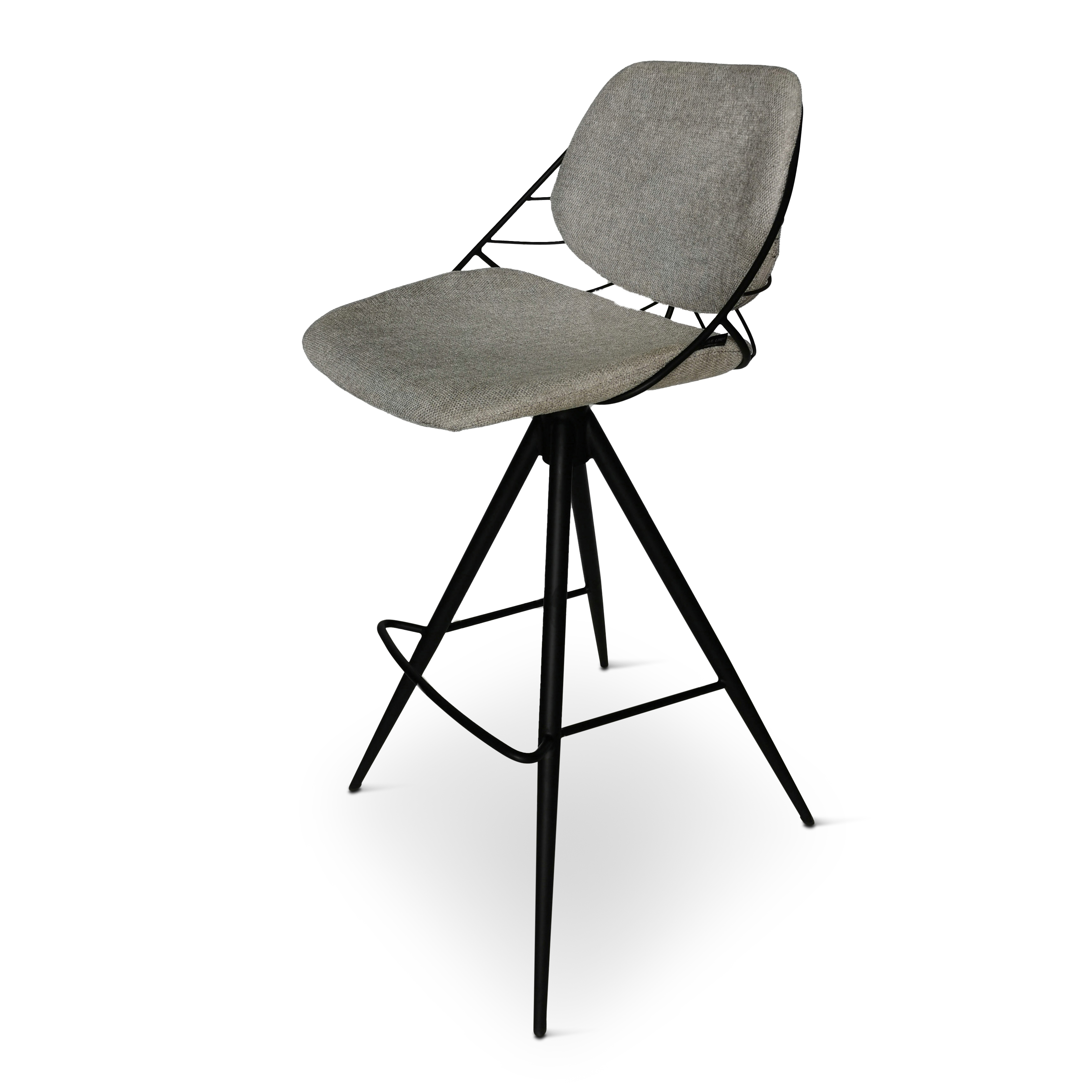 Chaise de bar Rafael gris clair