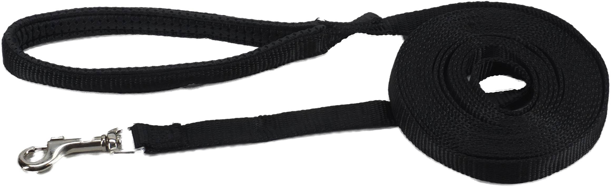 Longe  poignée sangle nylon noir. 5 m