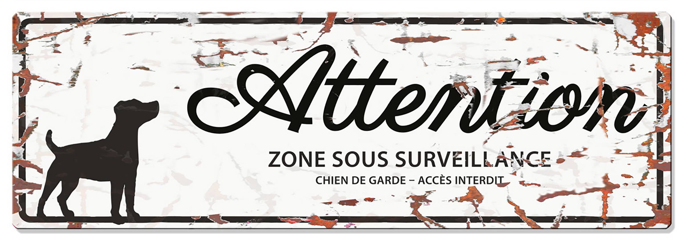 Plaque de garde RUSSEL blanc 40x13.5 cm