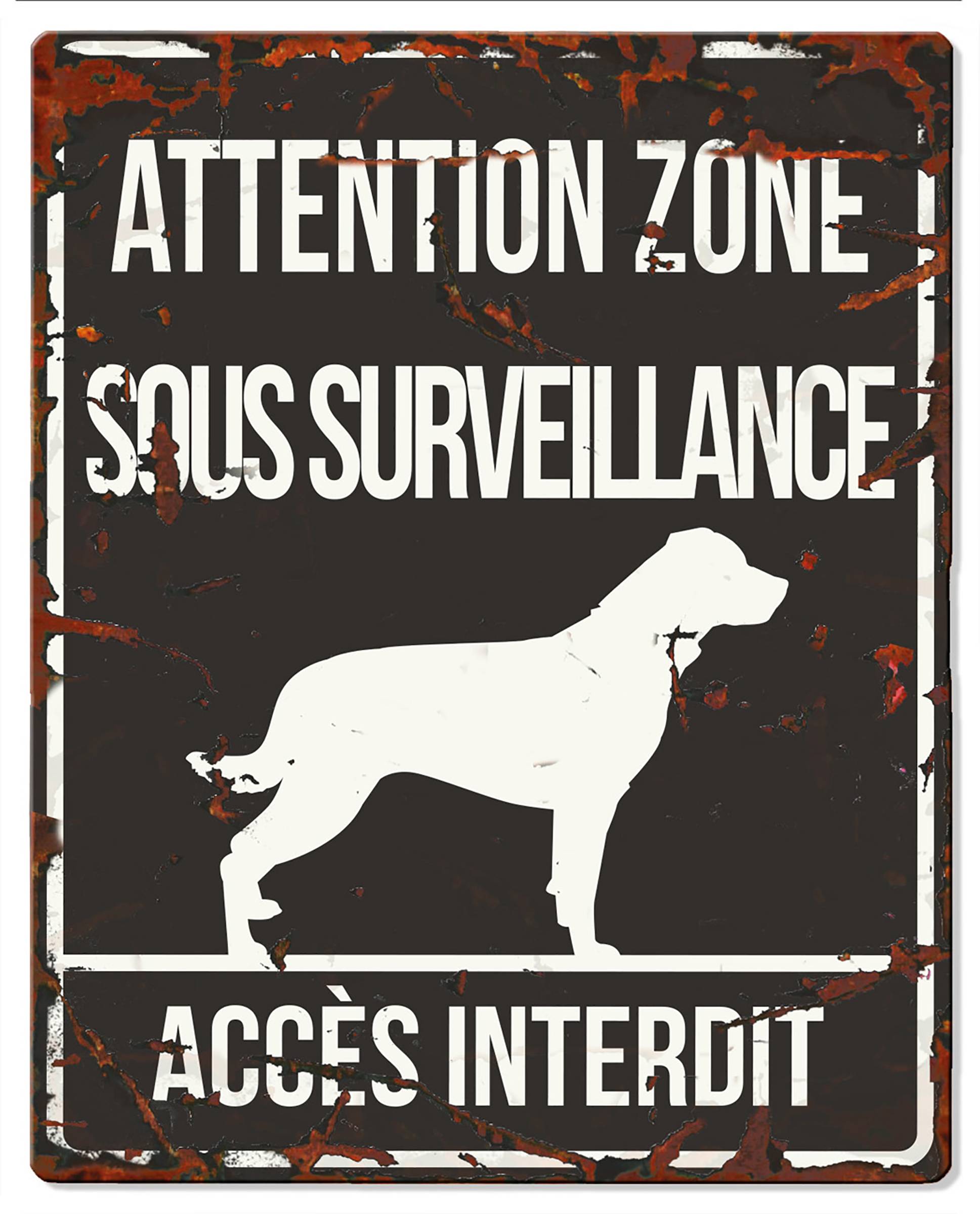 Plaque de garde ROTTWEILER noir 20x25 cm