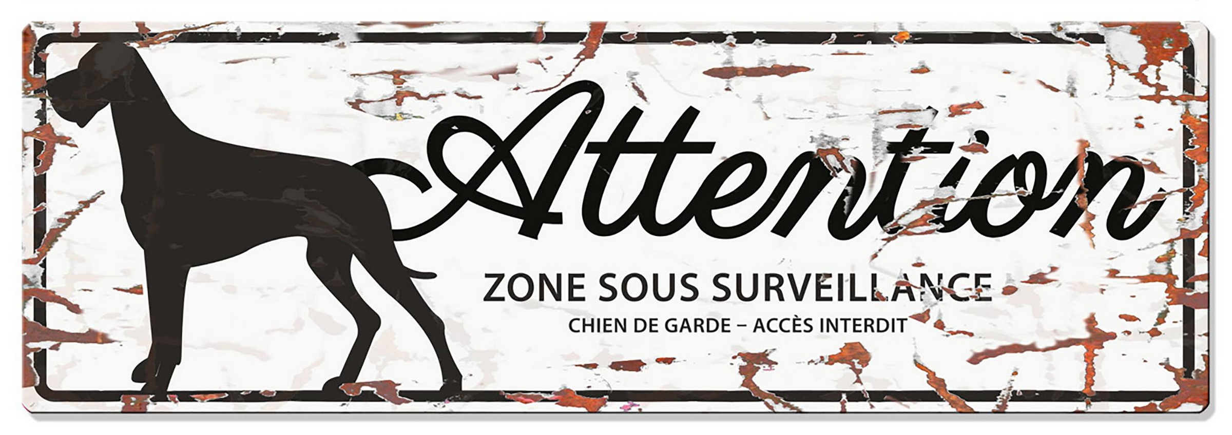 Plaque de garde DANOIS blanc 40x13.5 cm