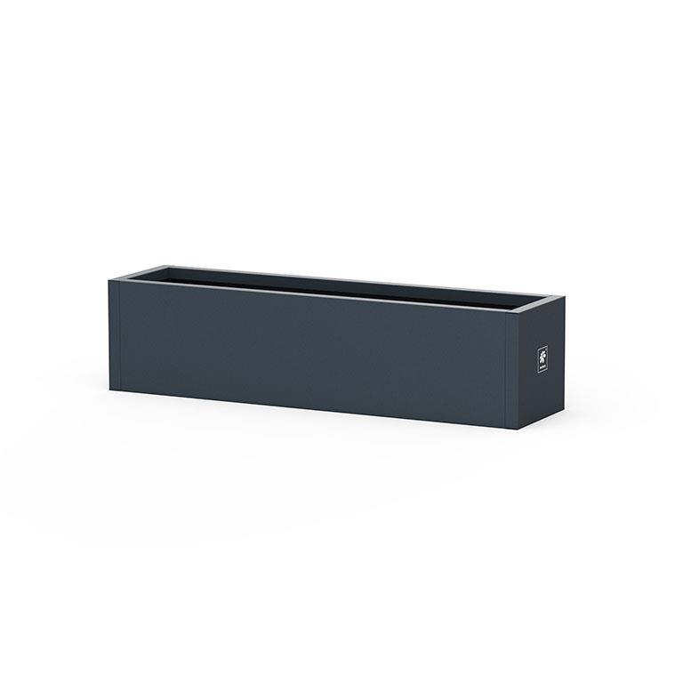 Metal Planter Balcony 100x25x25cm Antracita