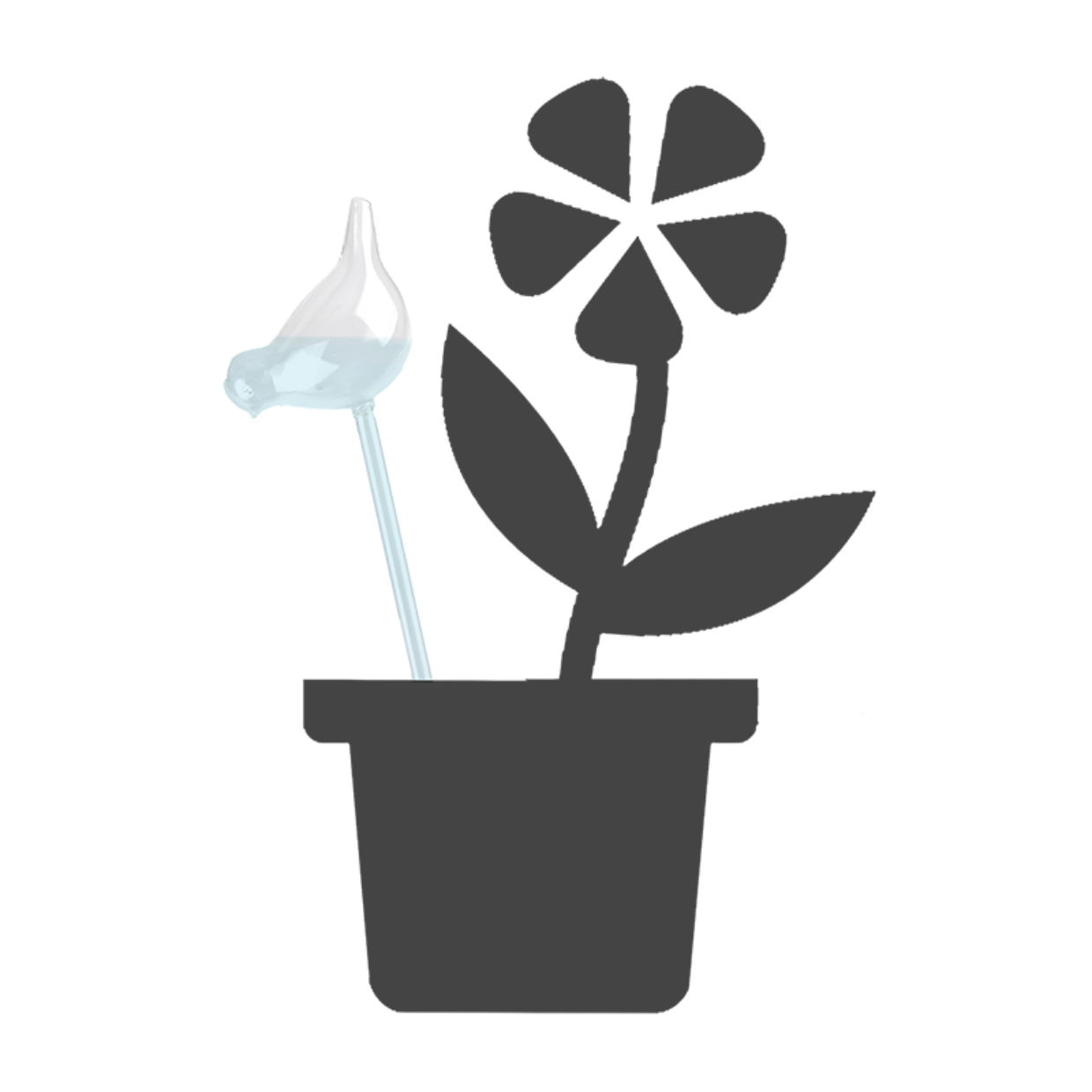 Arroseur plantes oiseau verre