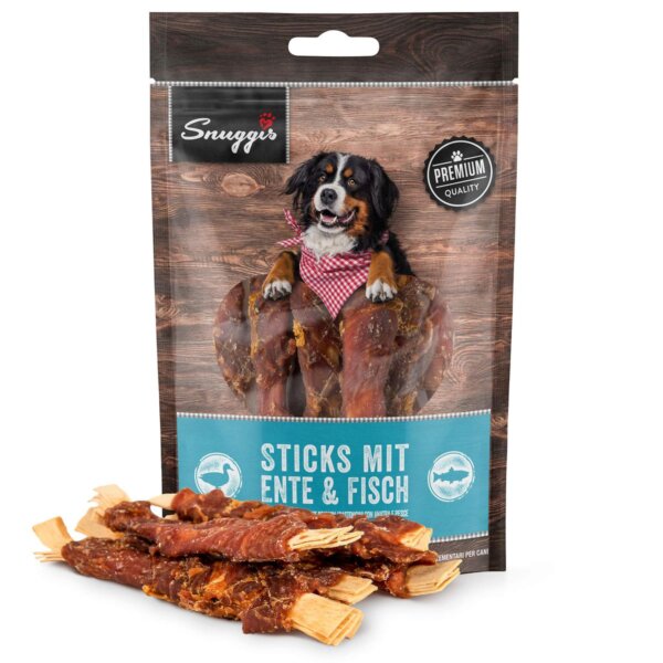 Snuggis Bâtonnets de canard et poisson 100g