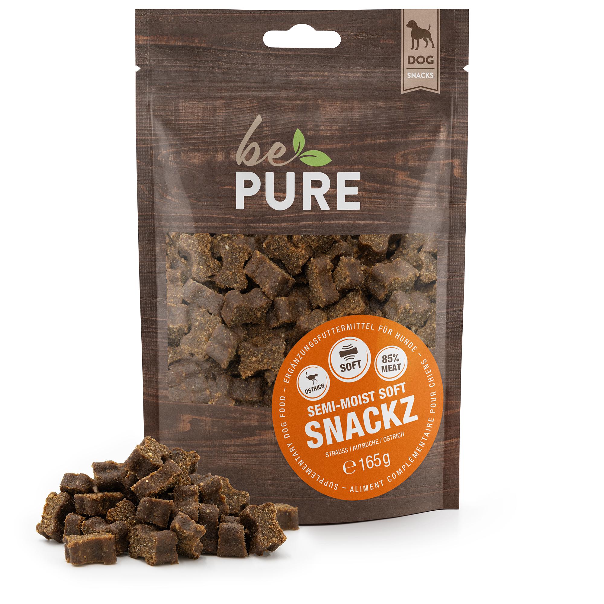 bePure Semi-Moist Soft Snackz à l'autruche