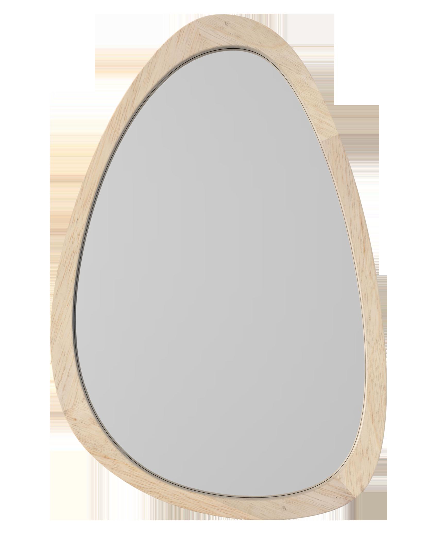 Miroir organique bois clair 40x60cm