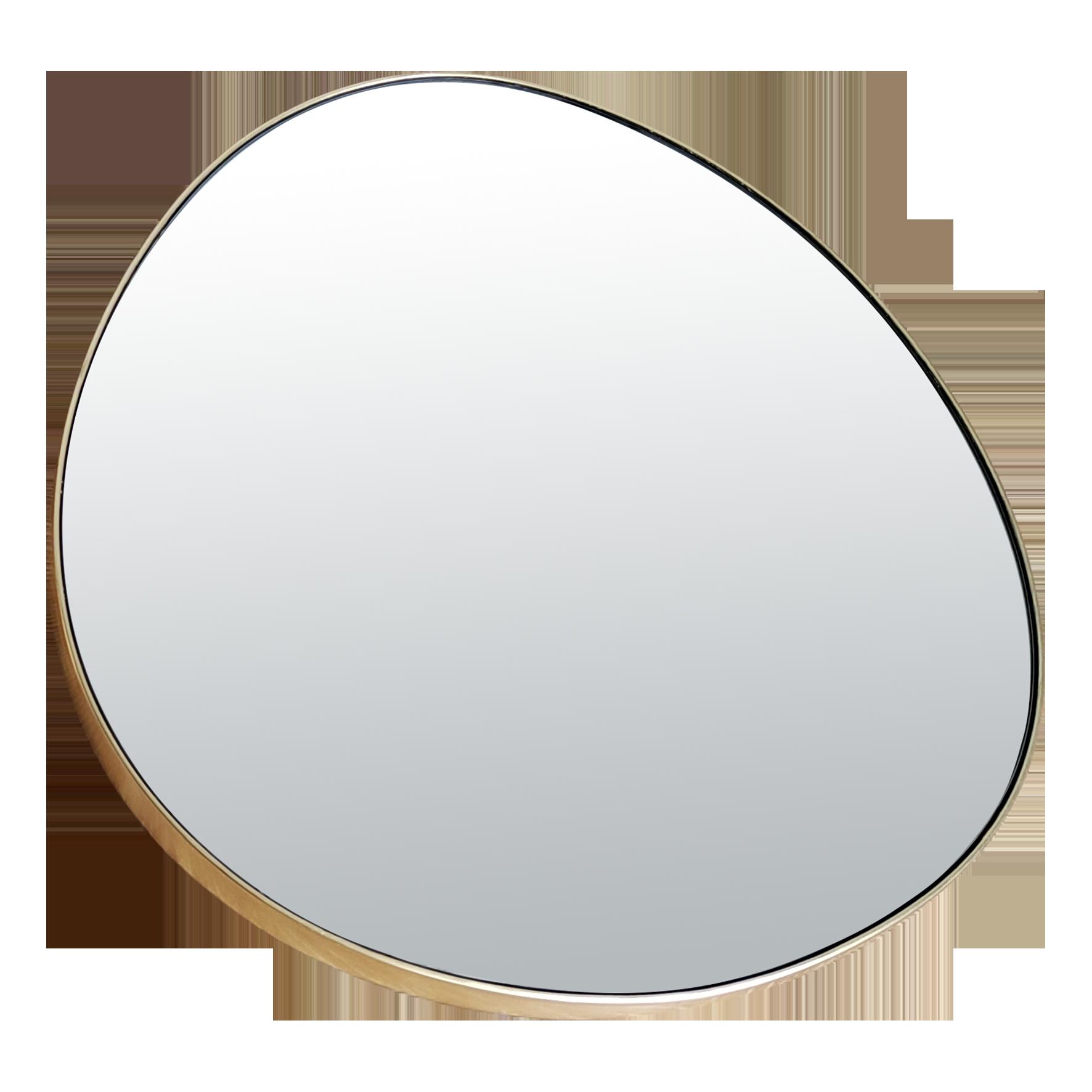 Miroir fin doré 47x43cm