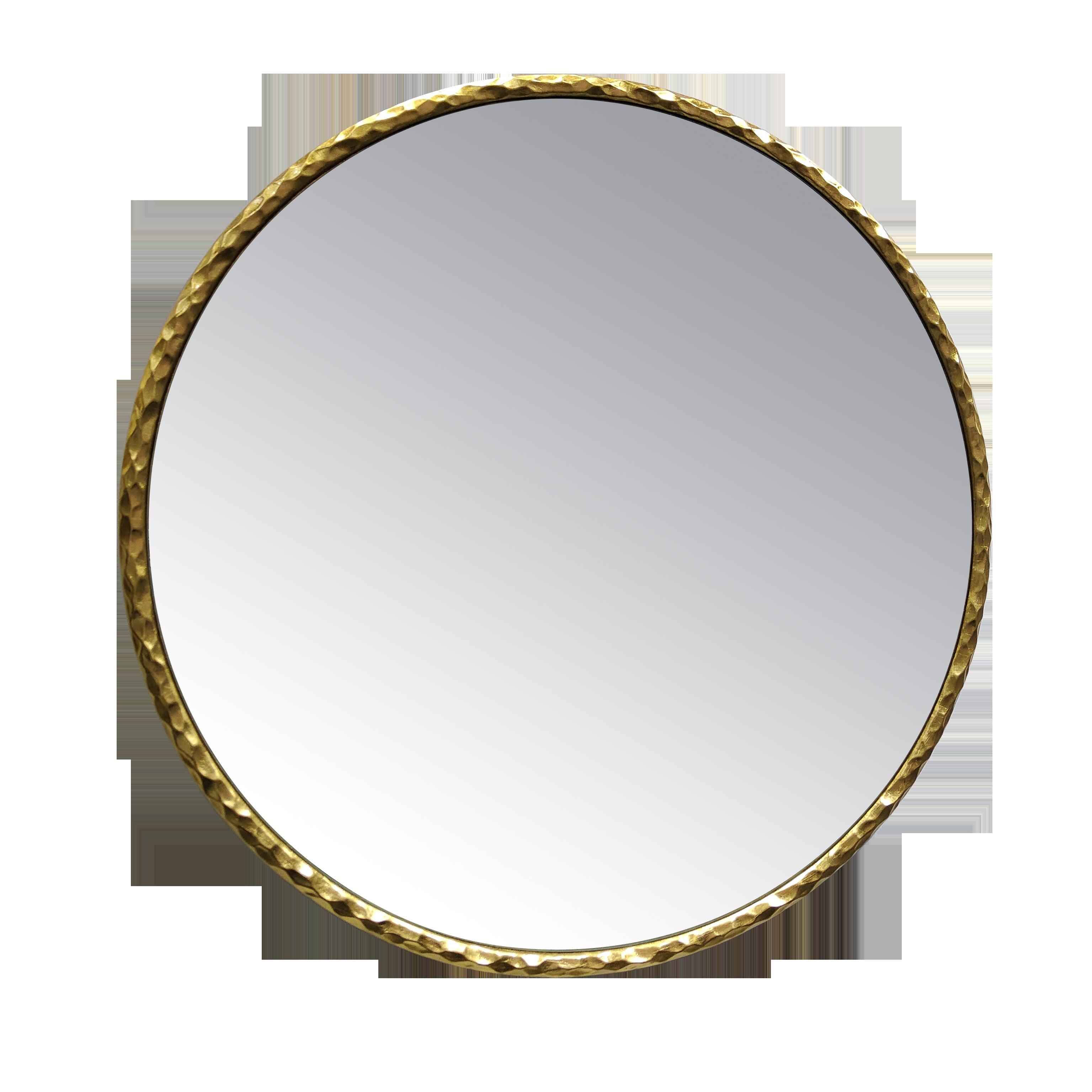 Miroir Nora rond doré