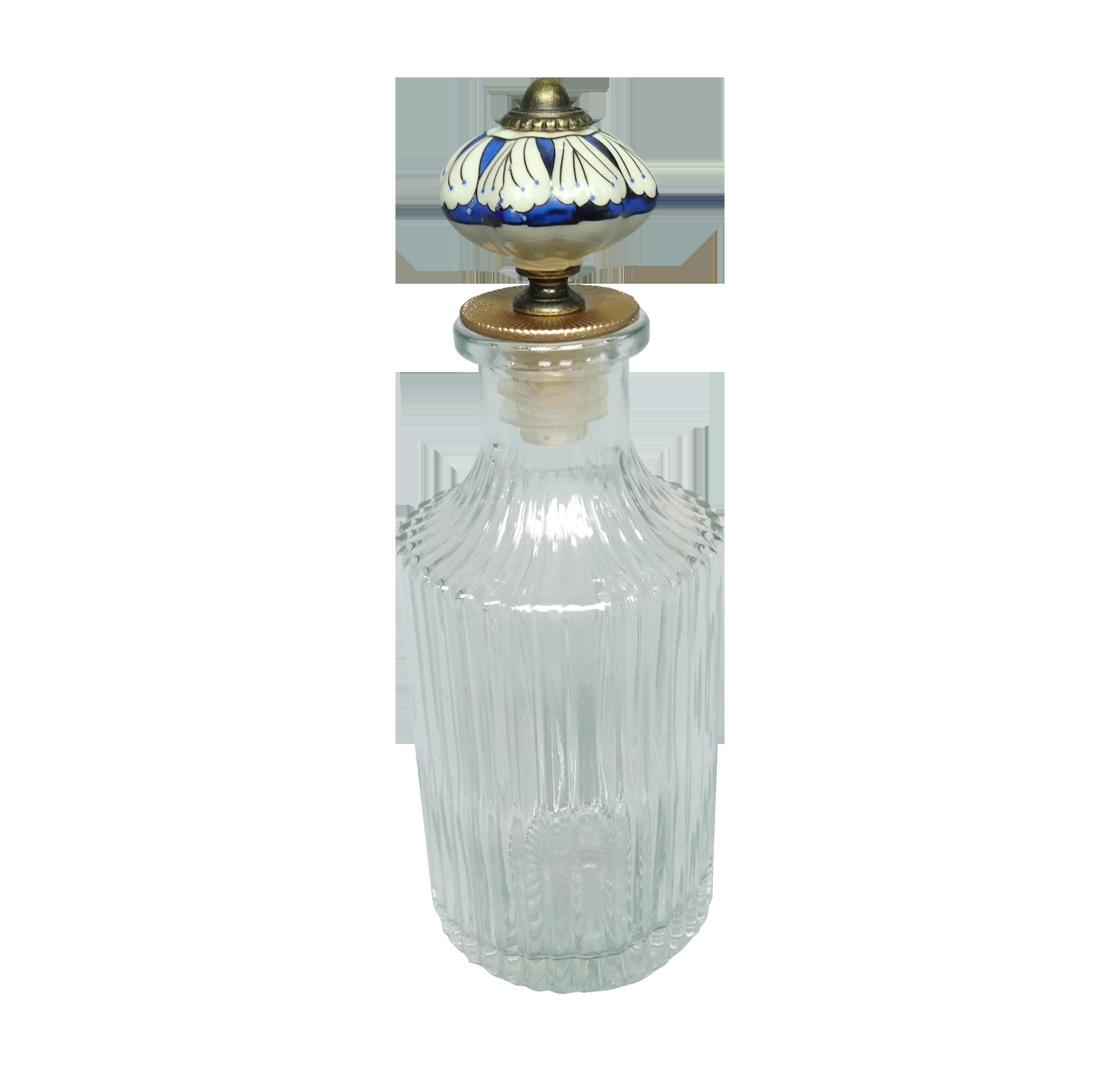 Fiole verre bouchon déco