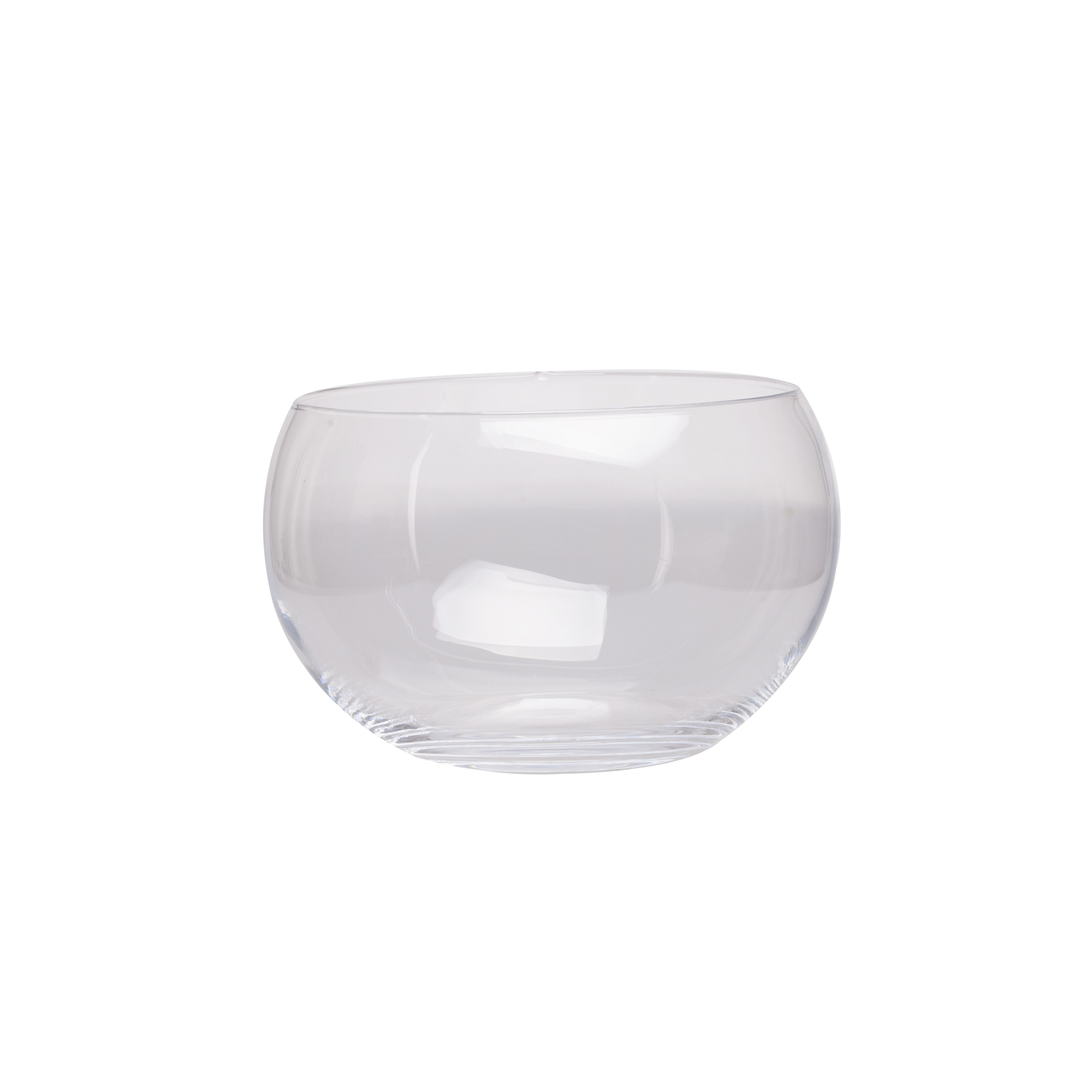Photophore demi-boule en verre
