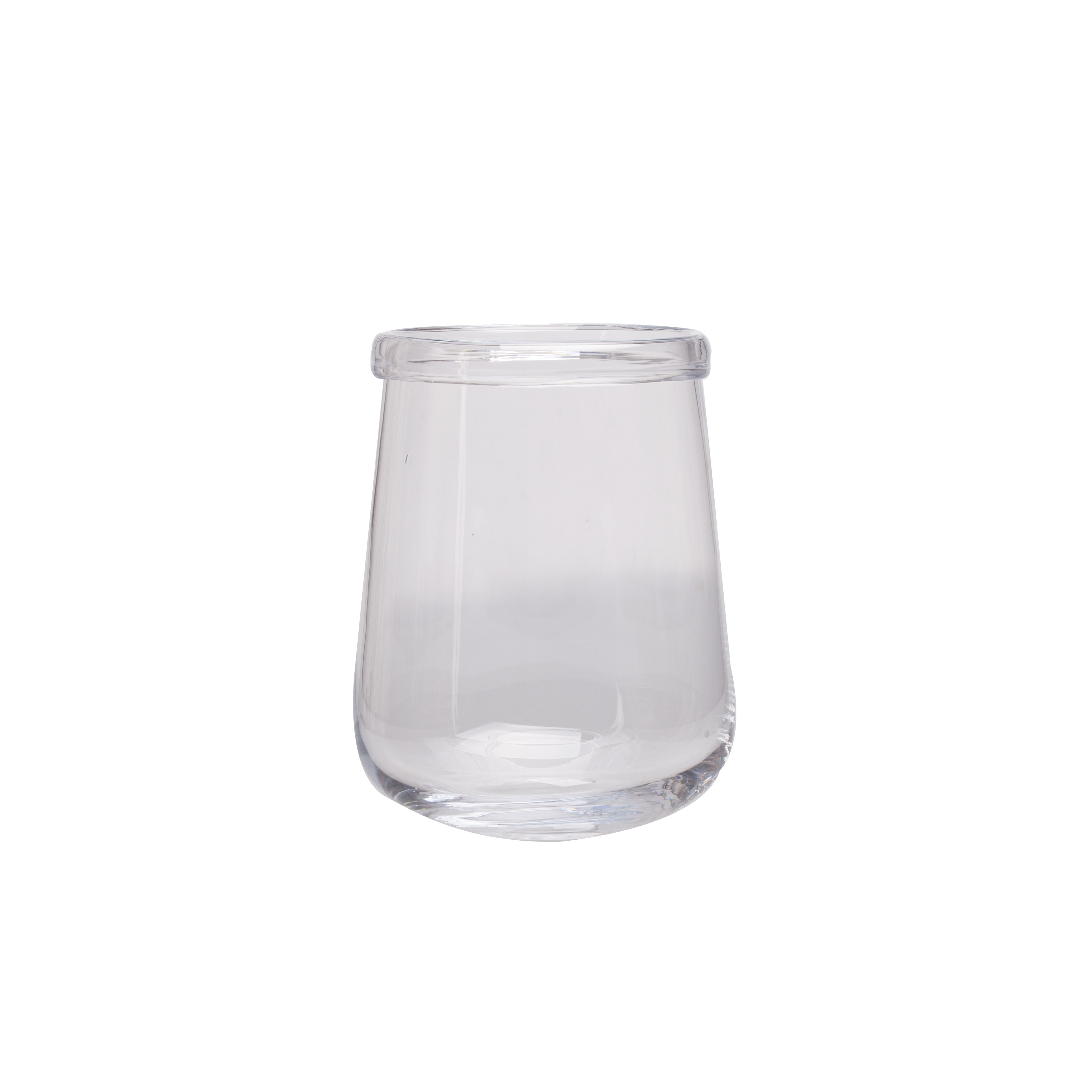 Photophore bord roulé en verre
