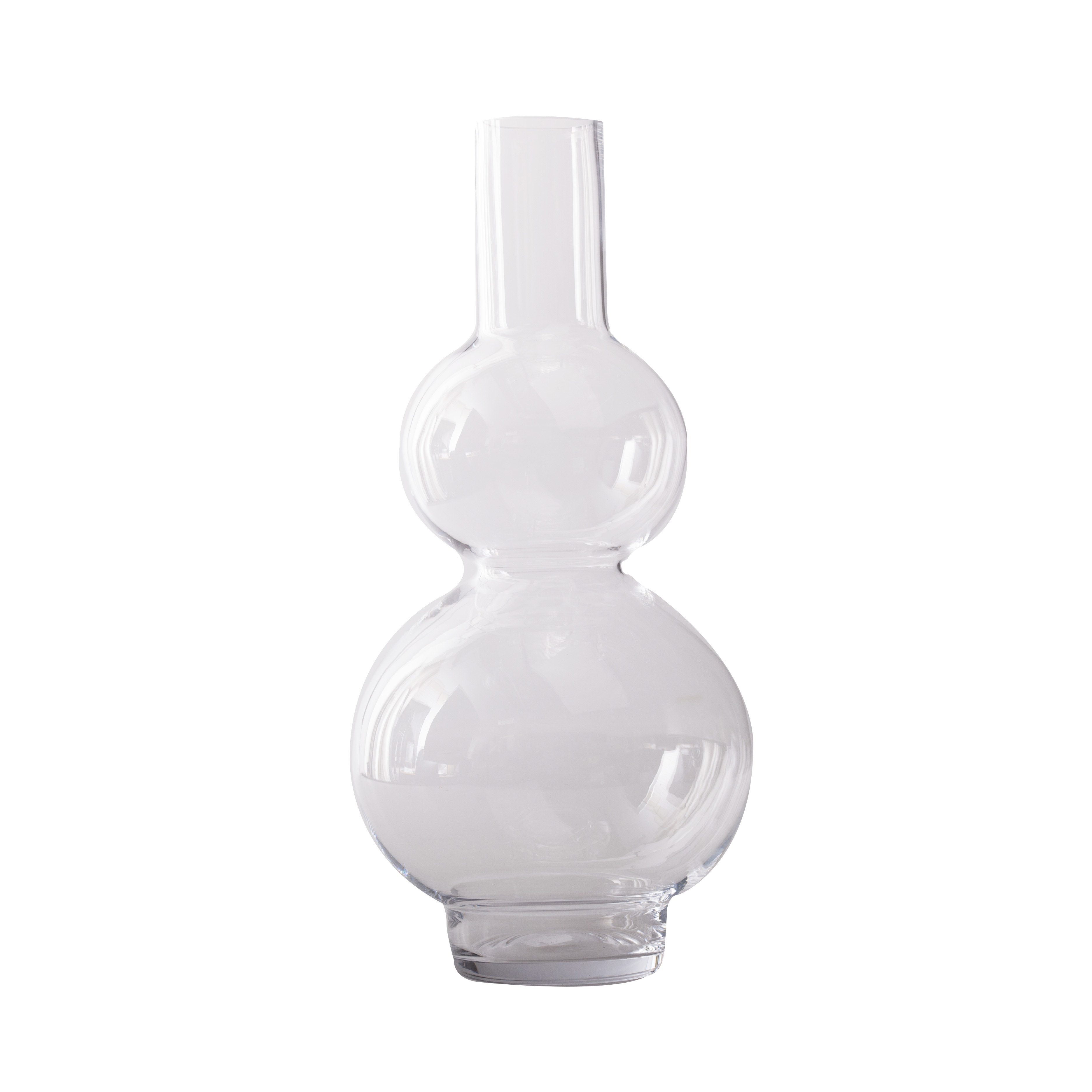 Vase 2 boules en verre