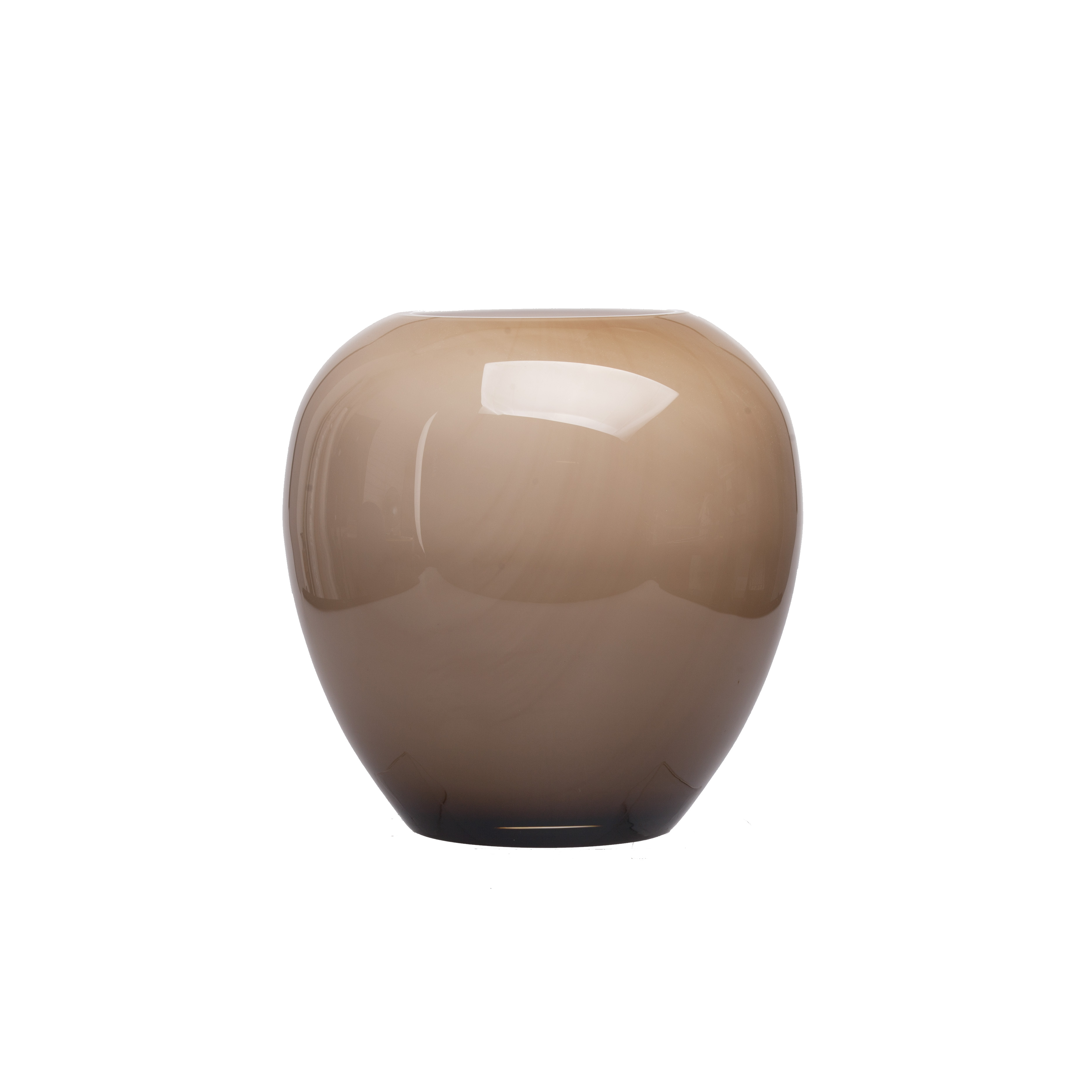 Vase ambre en verre