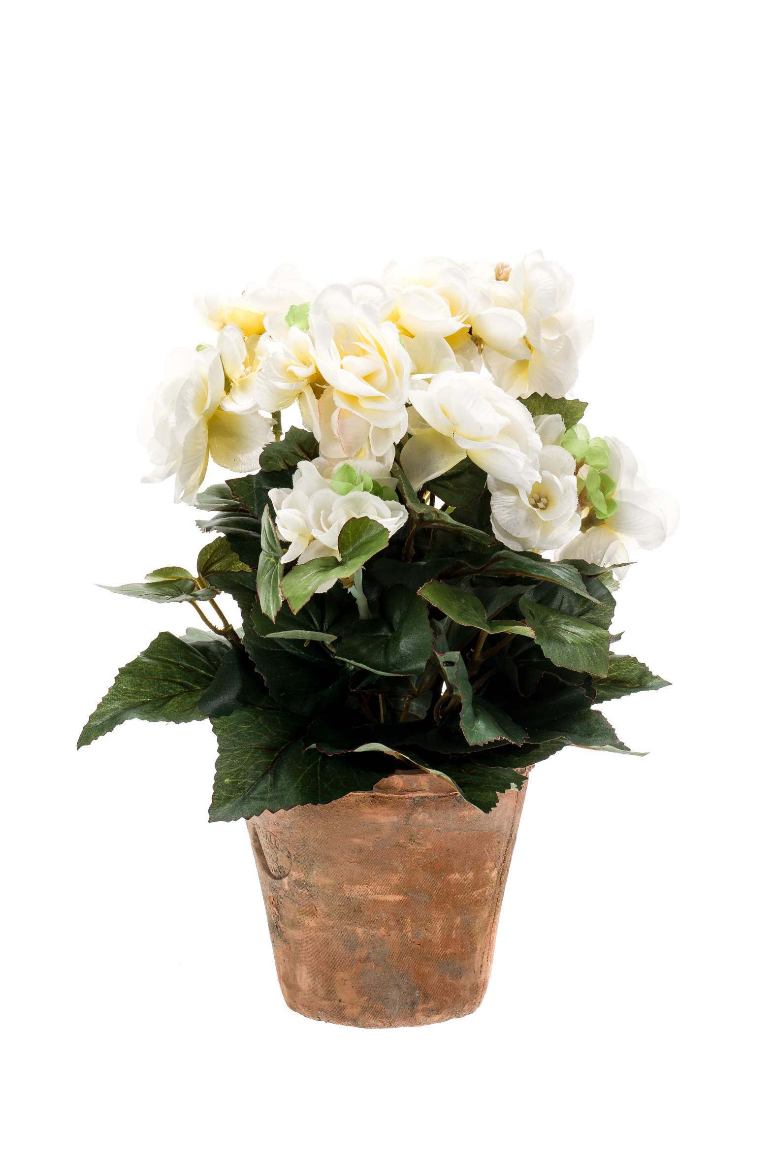Bégonia en pot terre cuite artificiel