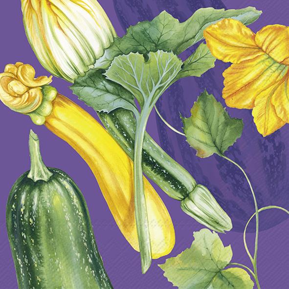 Serviettes Lunch Zucchini lilac