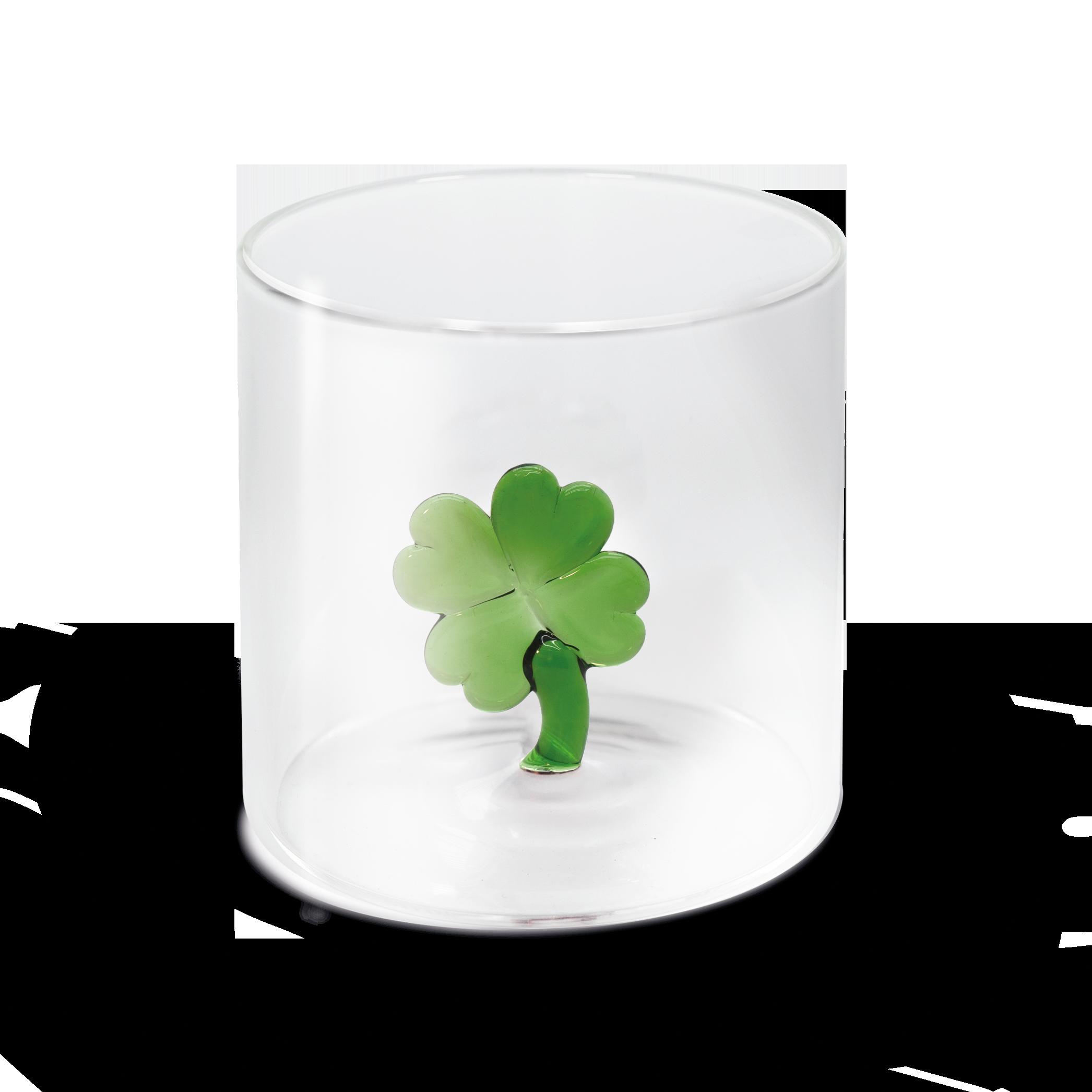 Verre à eau Trèfle porte-bonheur