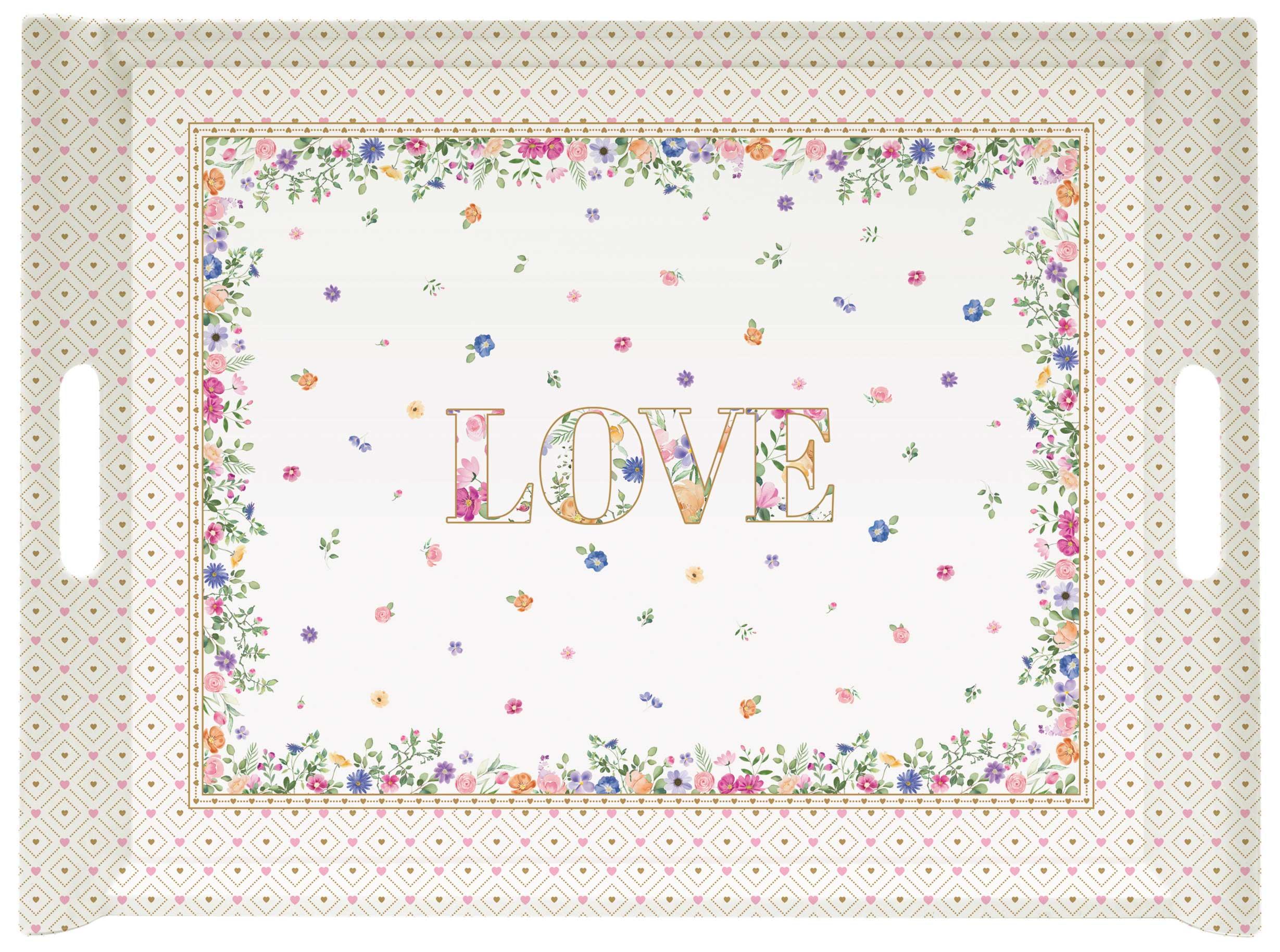 Plateau Mon amour rectangulaire