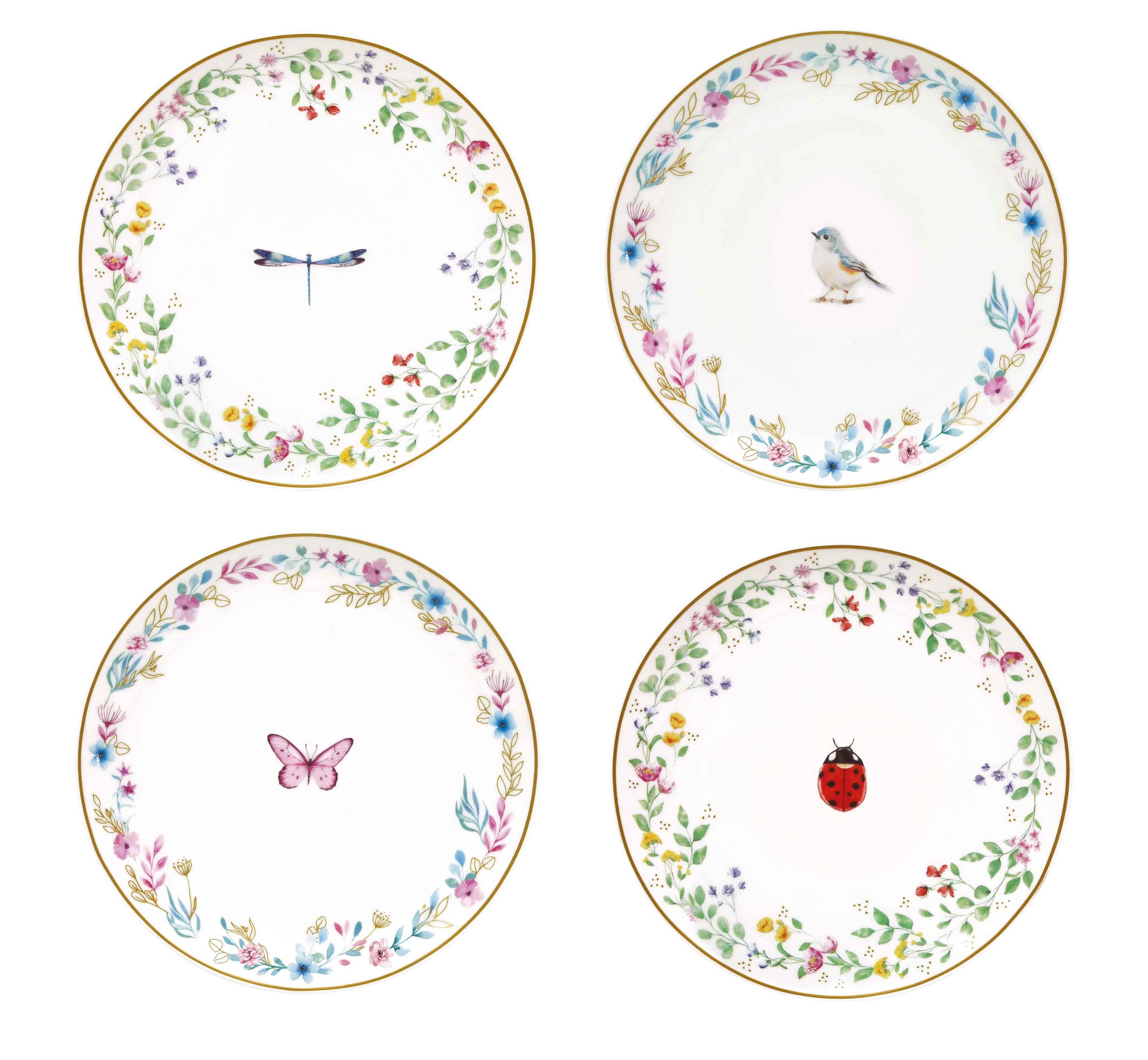 Coffret 2 assiettes à dessert Fancy Garden