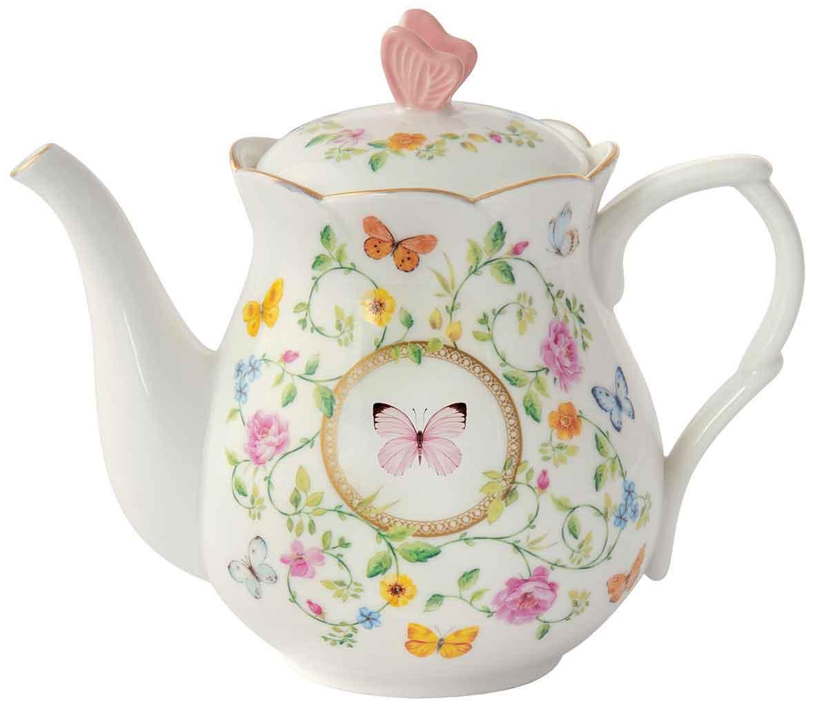 Théière Dancing Butterflies avec boite cadeau