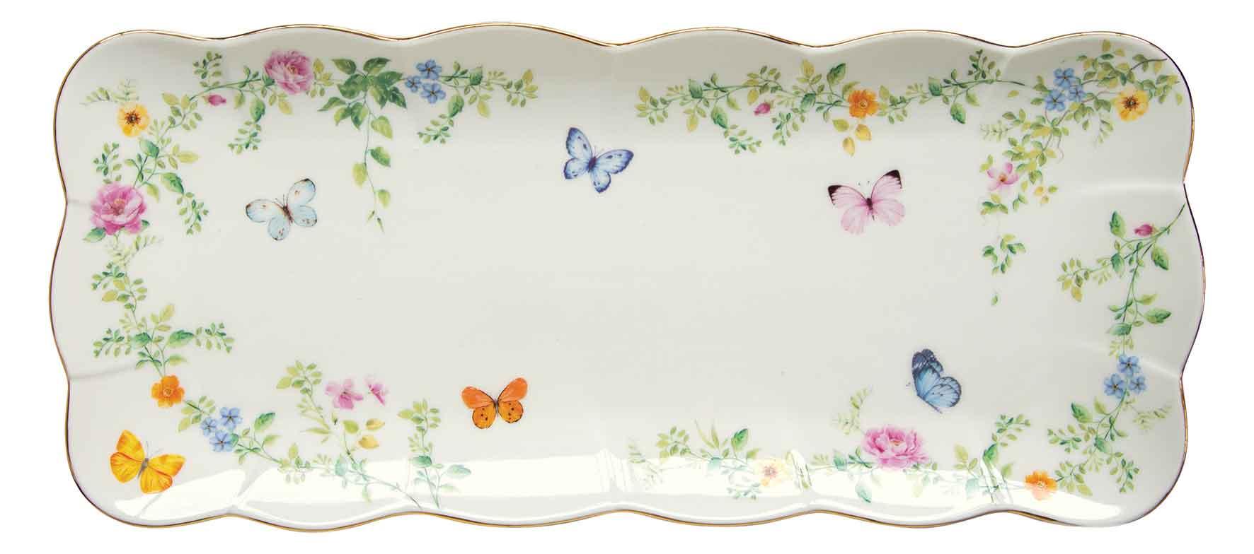 Plat à cake Dancing Butterflies avec boite cadeau