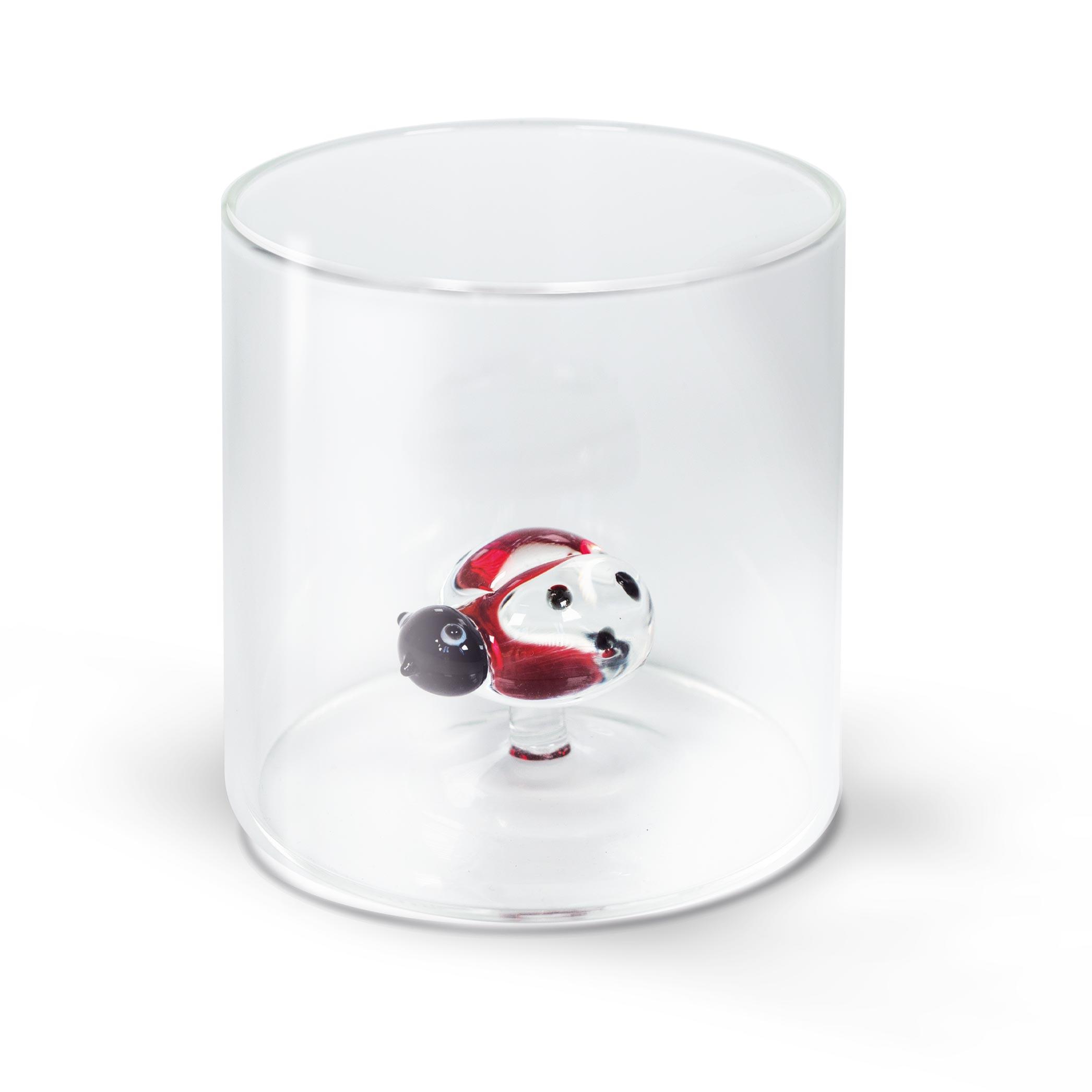 Verre à eau Coccinelle avec boite cadeau