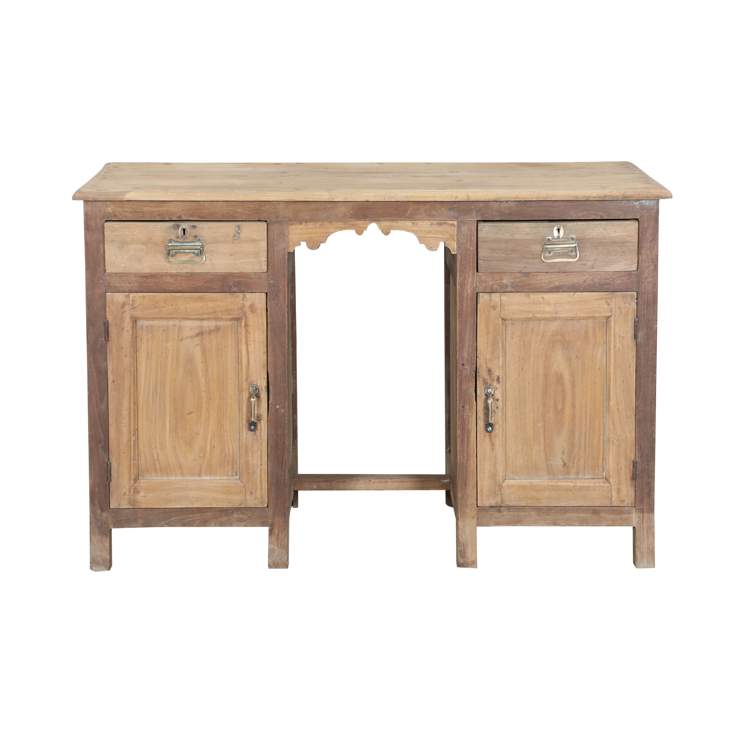 Bureau 2 portes et 2 tiroirs en teck ancien