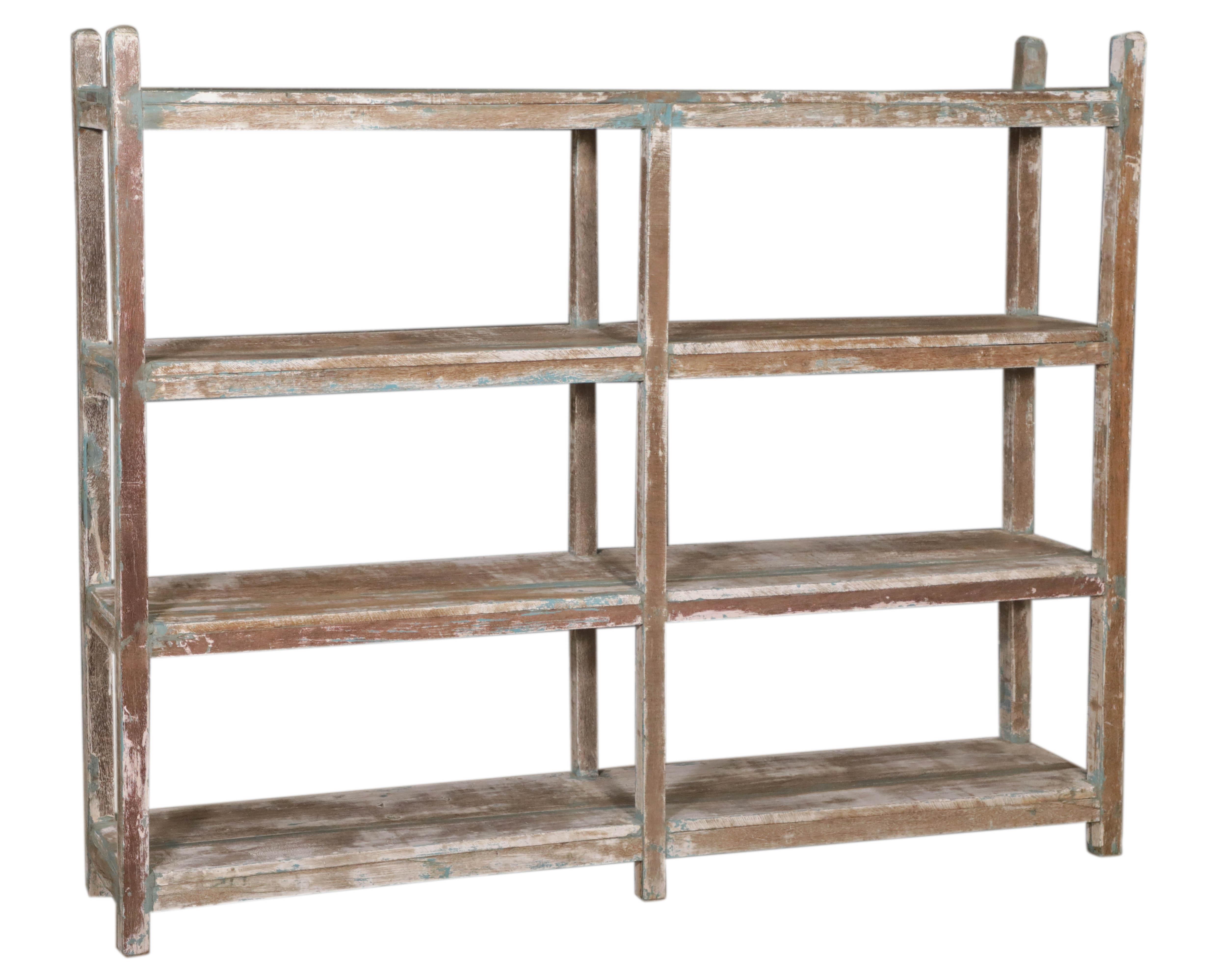 Etagère 4 plateaux en teck ancien coloré