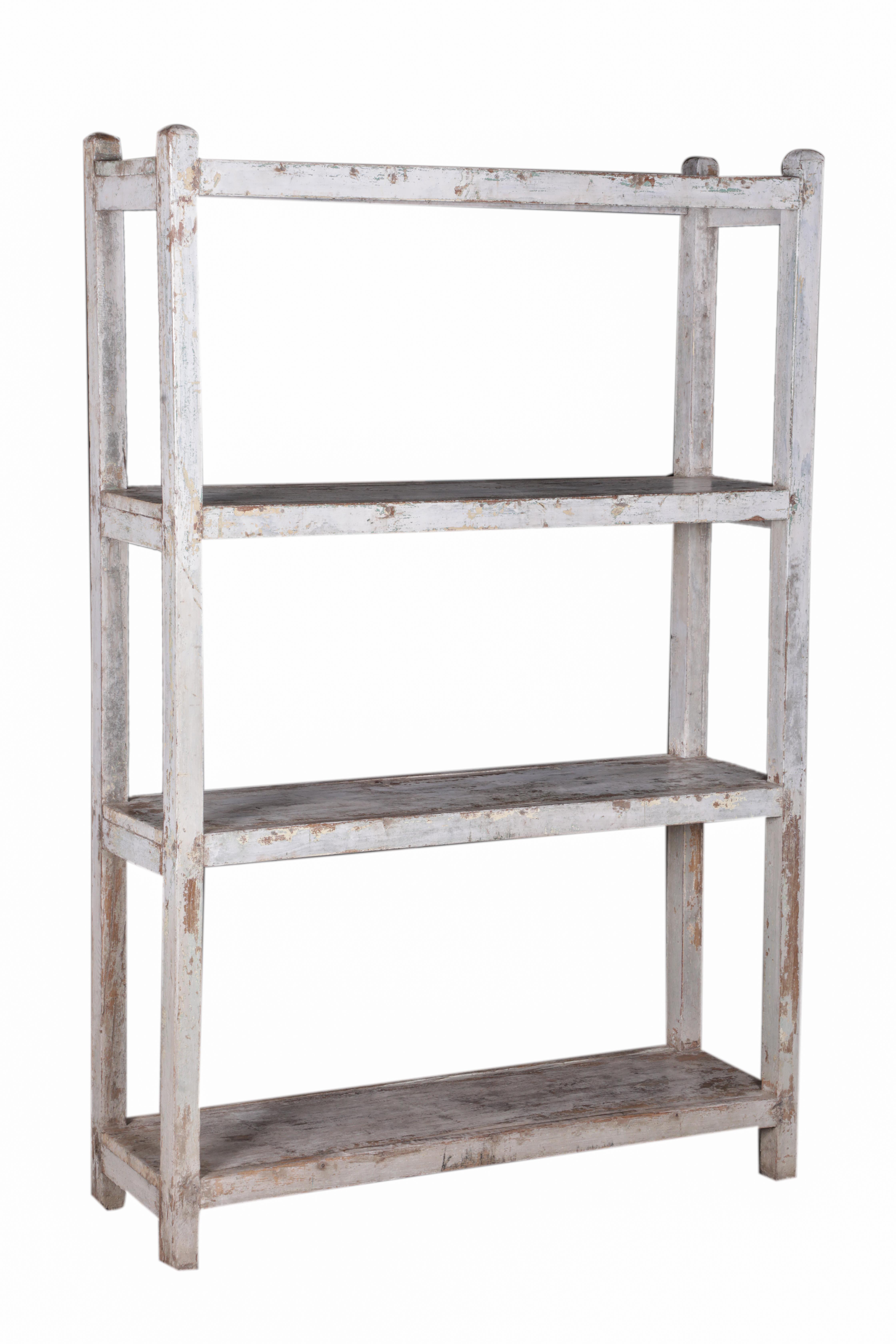 Etagère 4 plateaux en teck ancien coloré