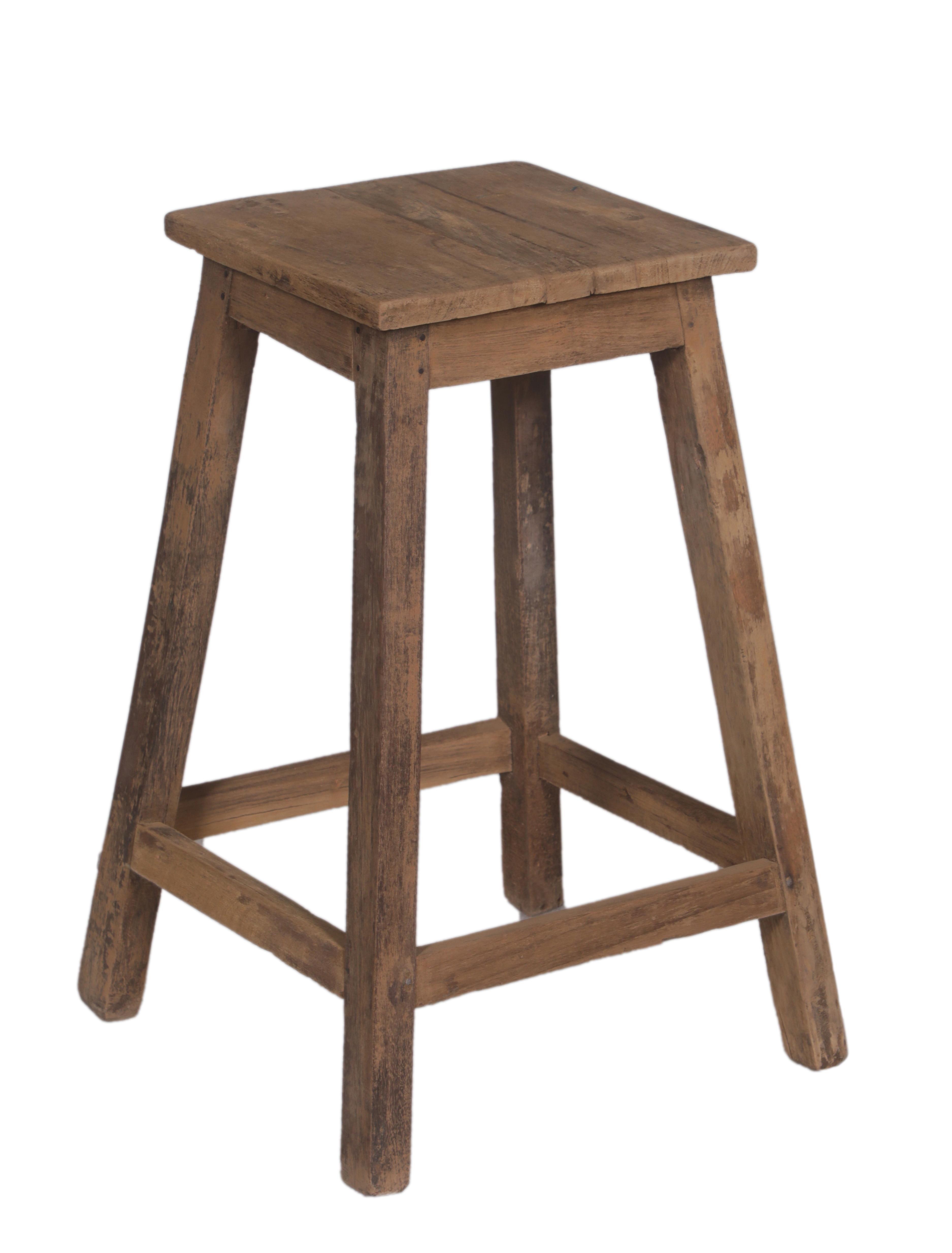 Tabouret en teck ancien