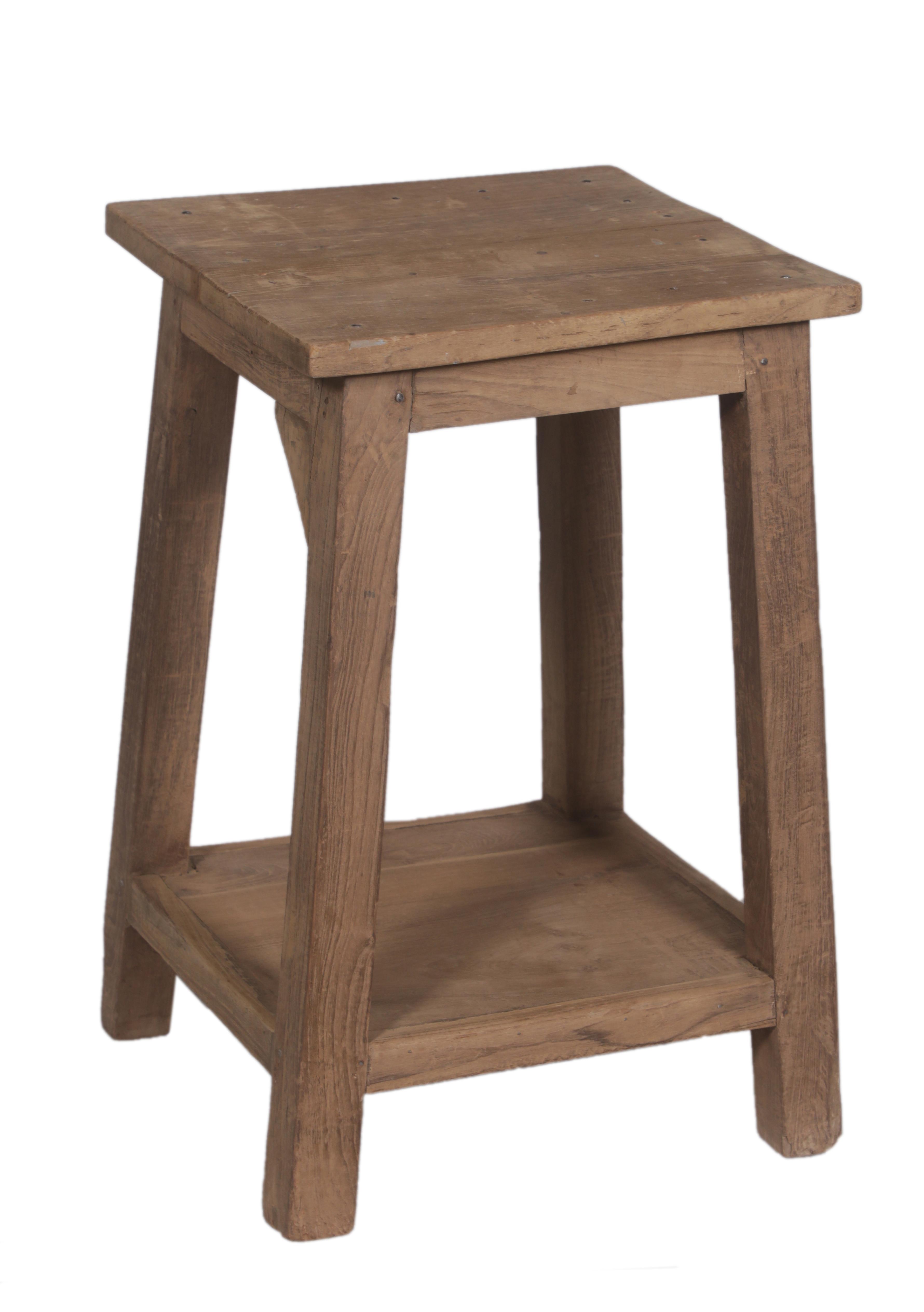 Tabouret en teck ancien
