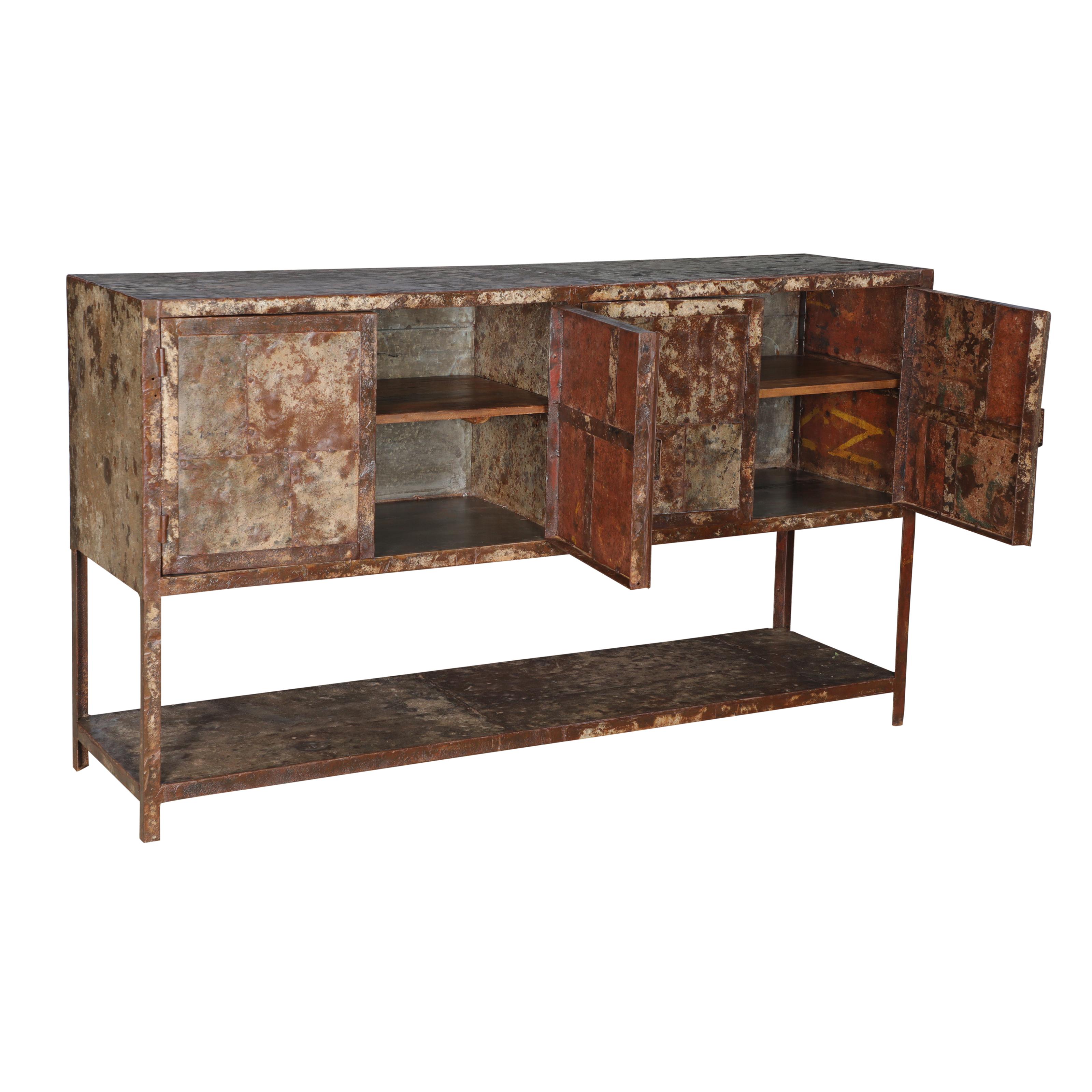 Sideboard 4 portes en métal