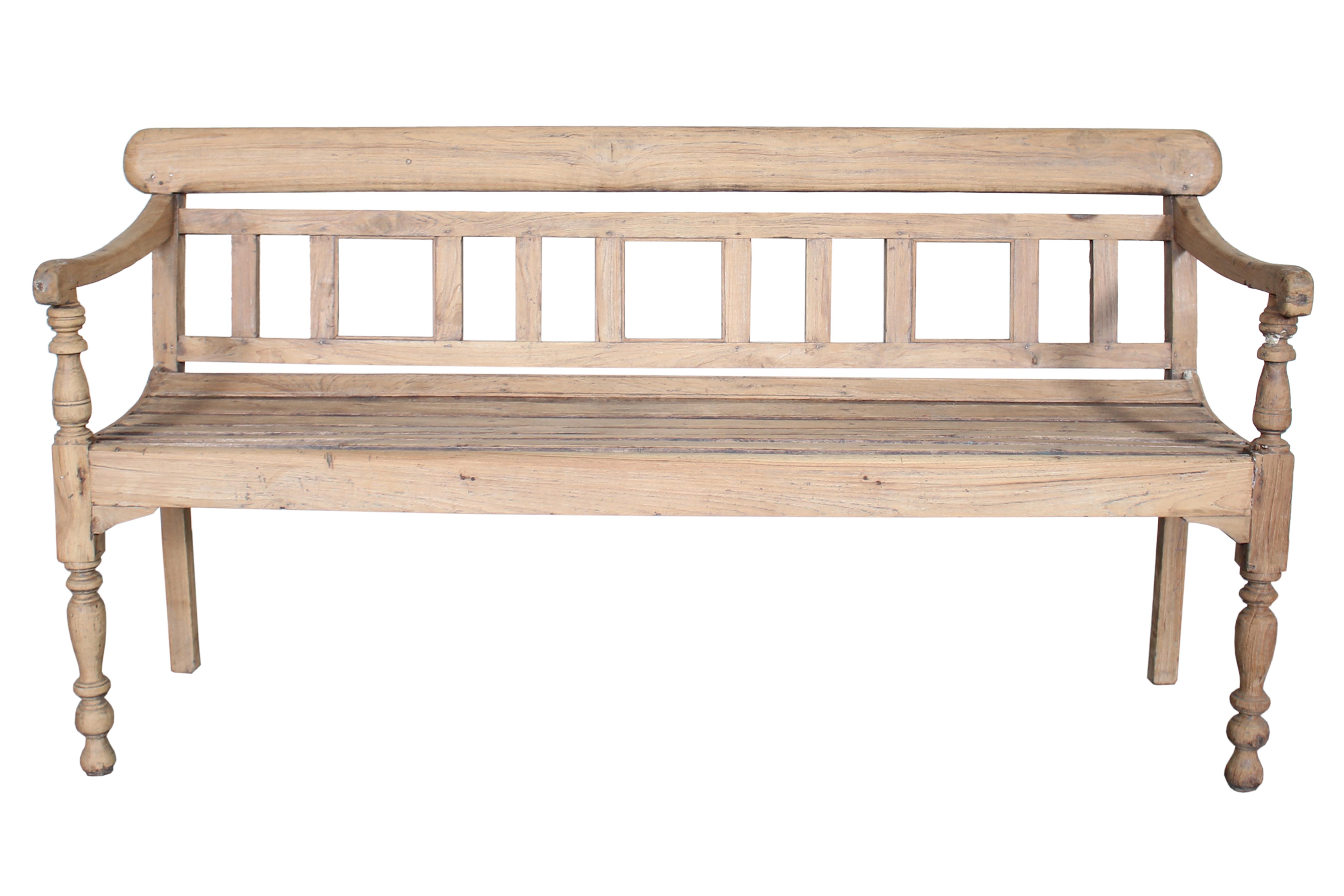 Banc en teck ancien