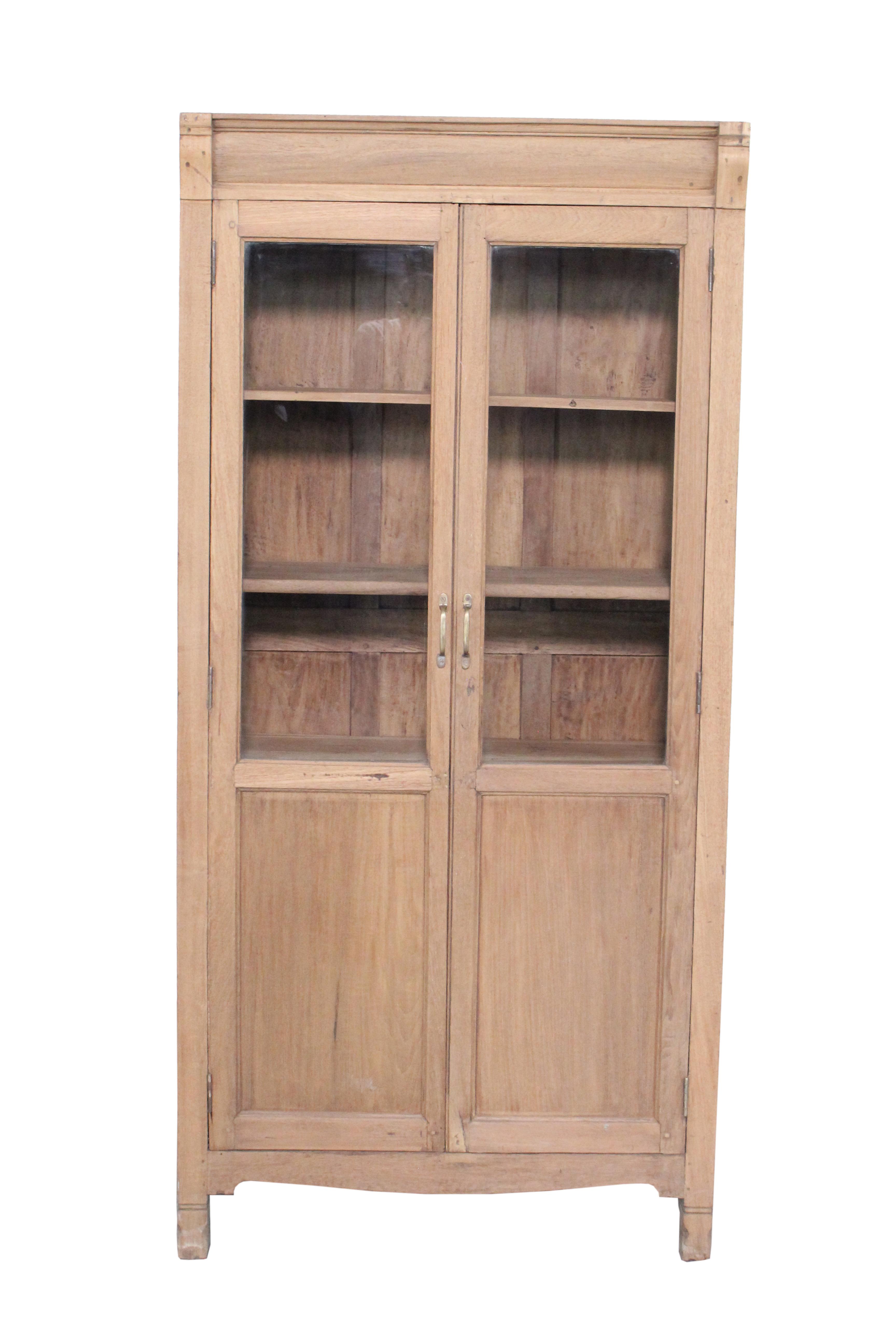 Vaisselier 2 portes en teck ancien