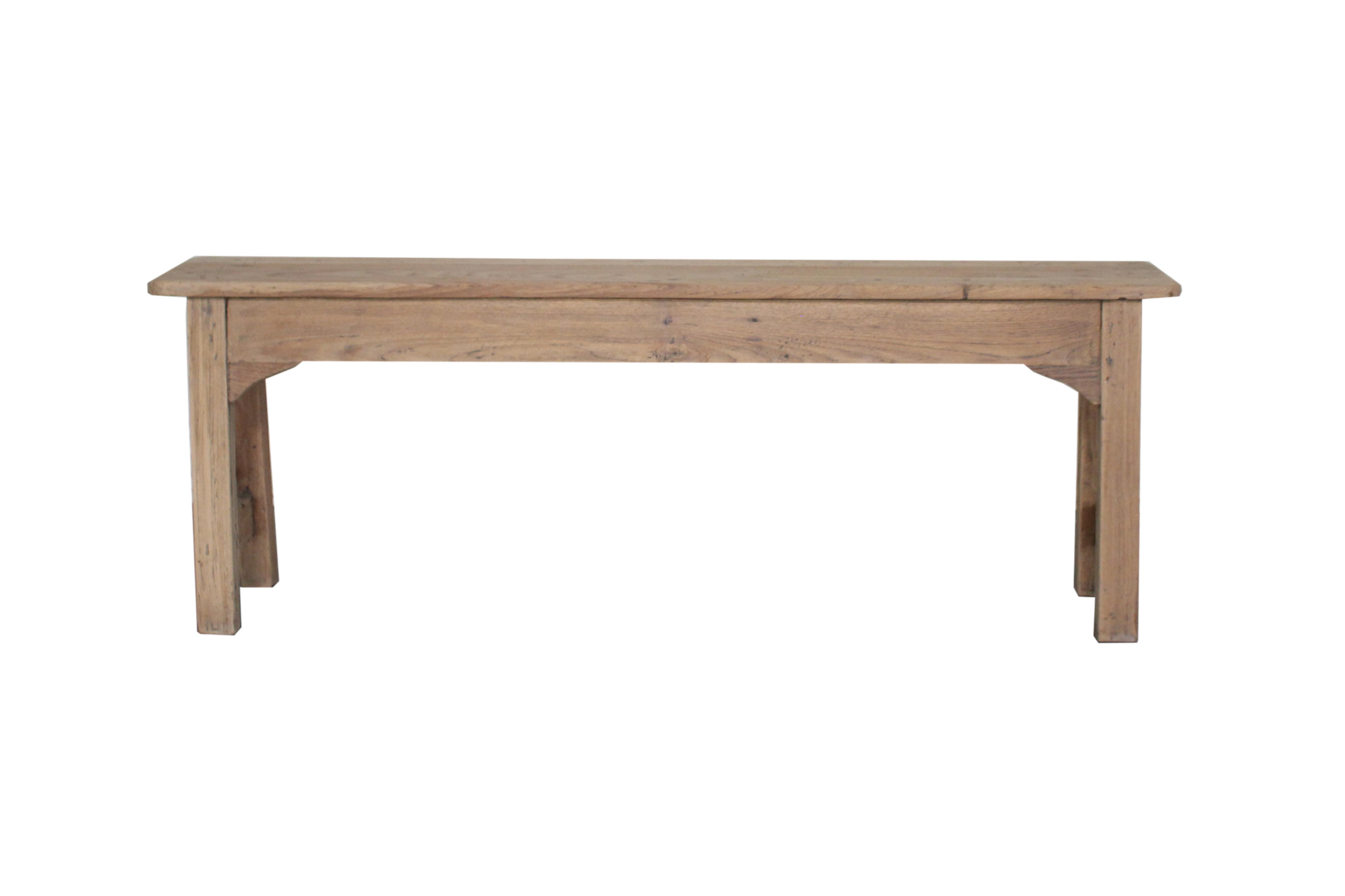Banc sans dossier en teck ancien