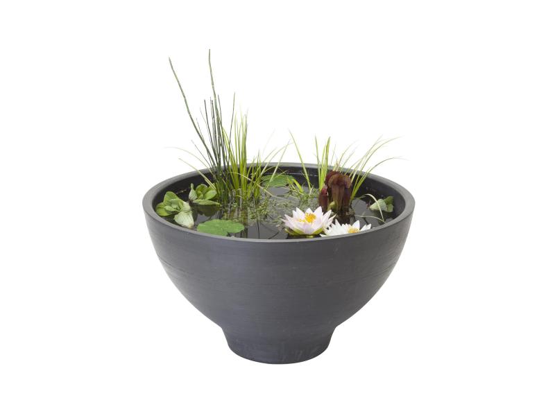 Bassin fontaine avec pompe et panier de plantation