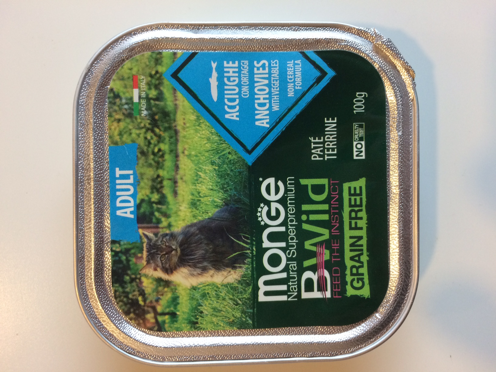 Monge Cat Bwild GF Adult Anchovies 100g
