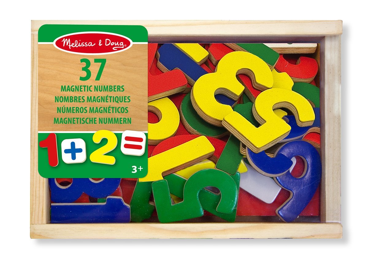 Coffret Nombres Magnetiques Bois 37Pcs