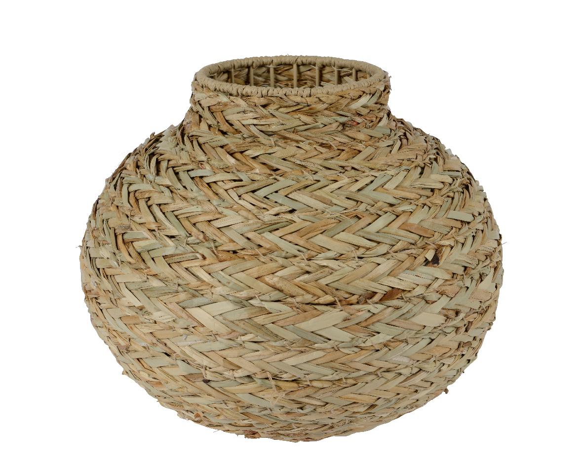 Vase en herbe marine