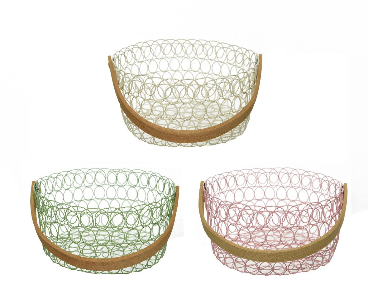 Panier coloré en métal