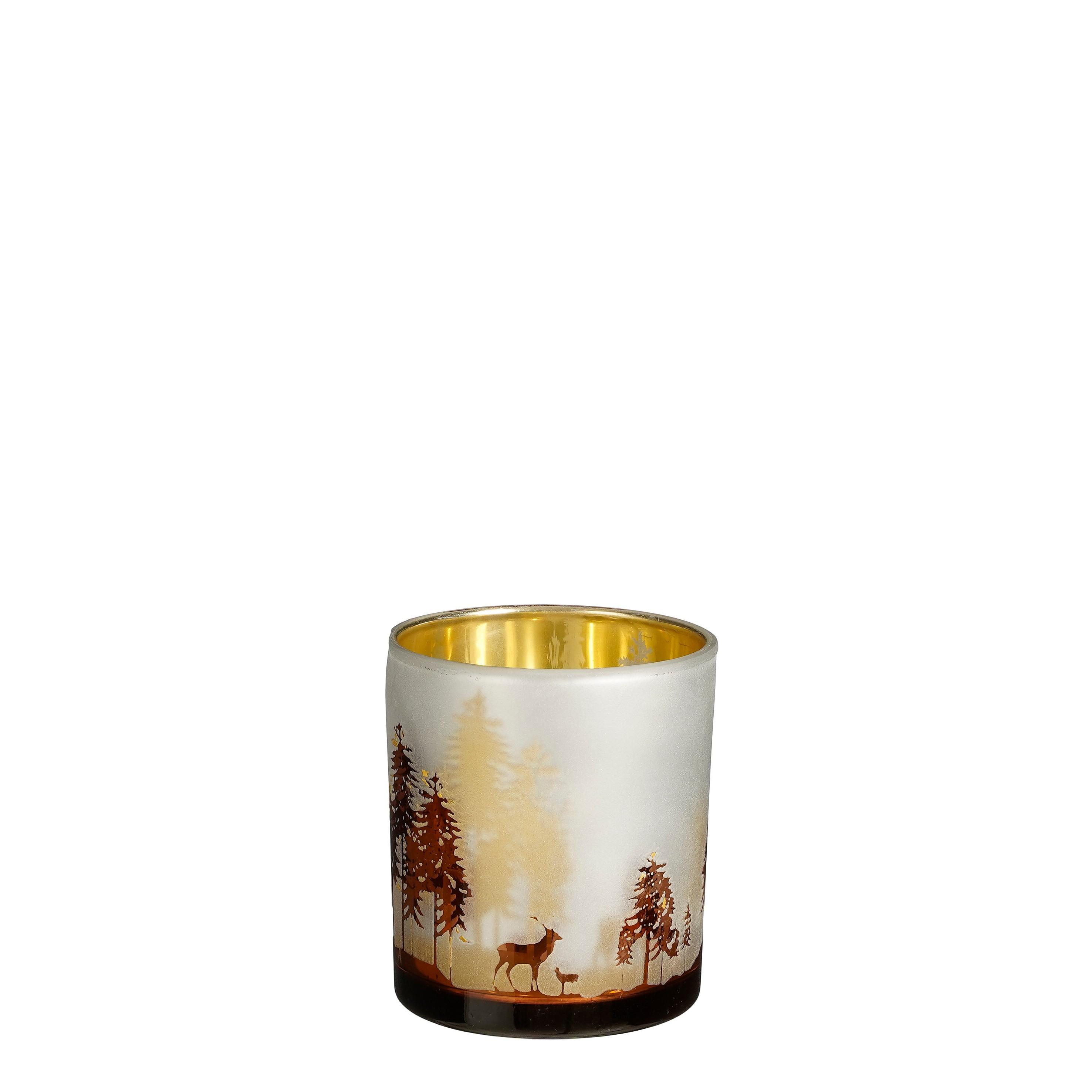 Photophore Cerf or en verre