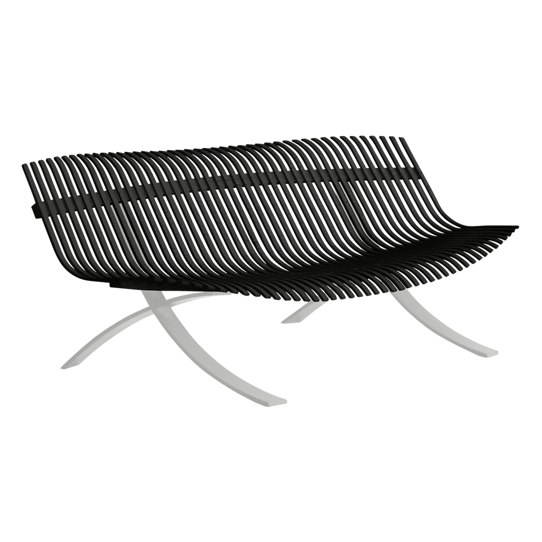 Banc Charivari pieds Réglisse