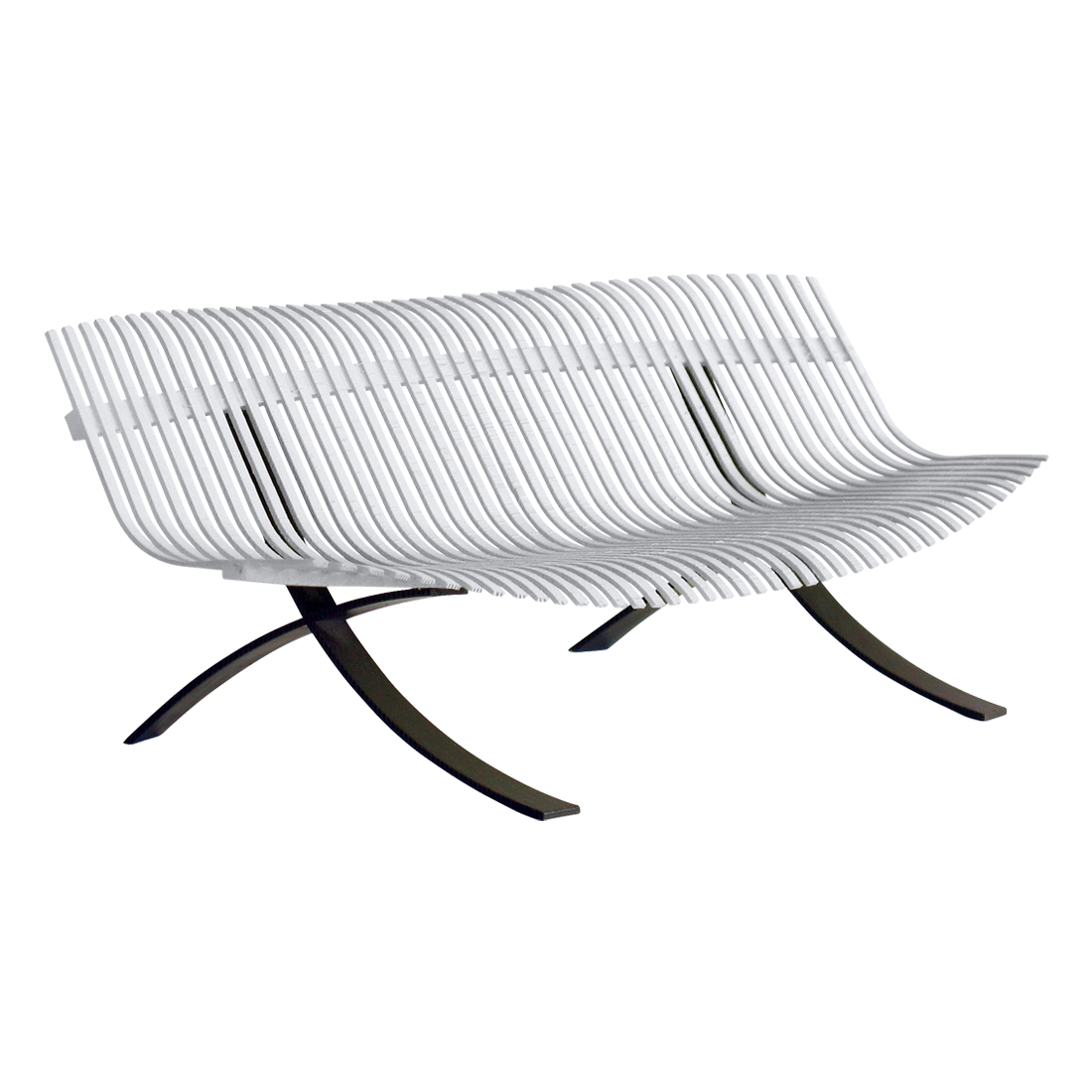Banc Charivari pieds Réglisse