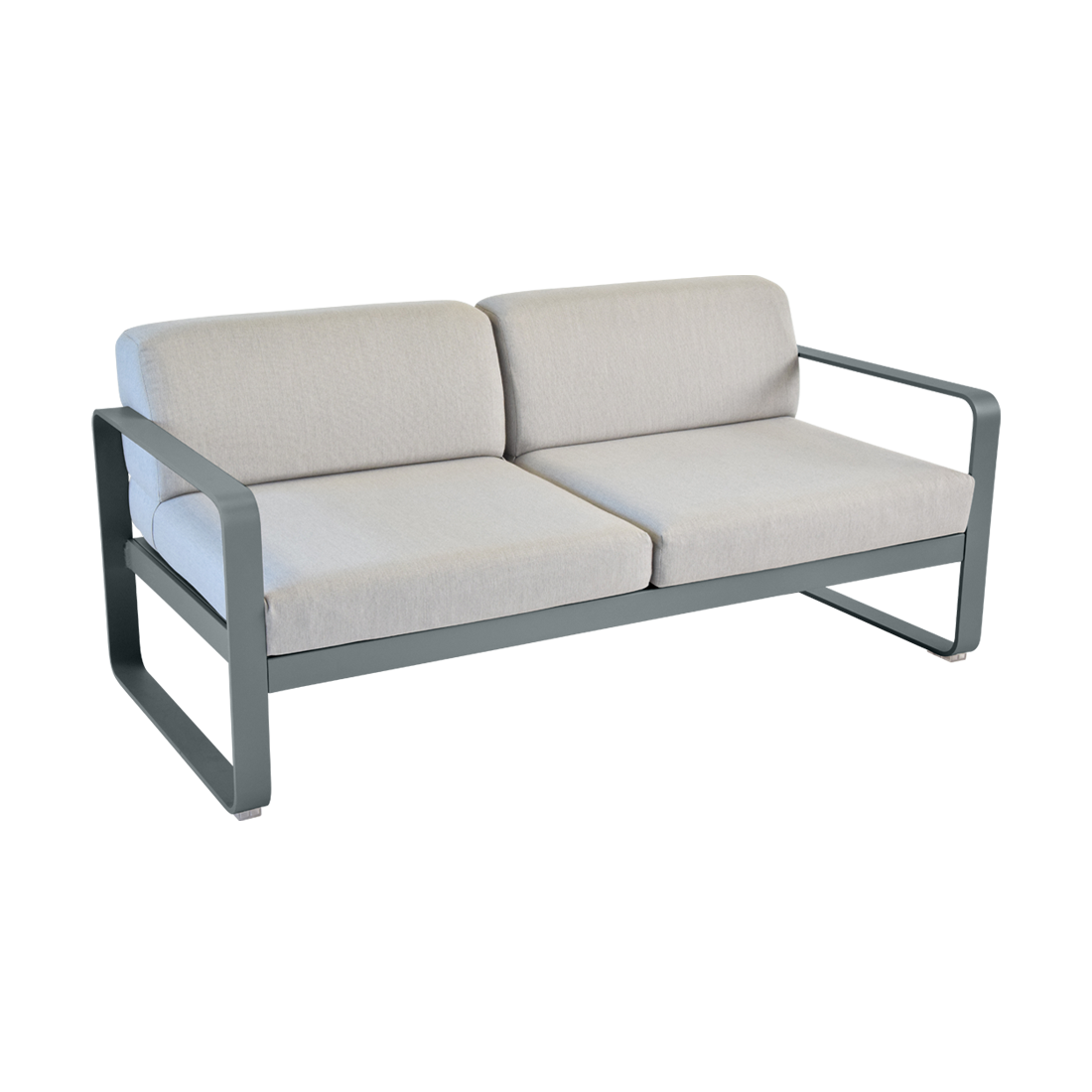 Canapé Bellevie 2 places avec Coussin Gris flanelle inclus