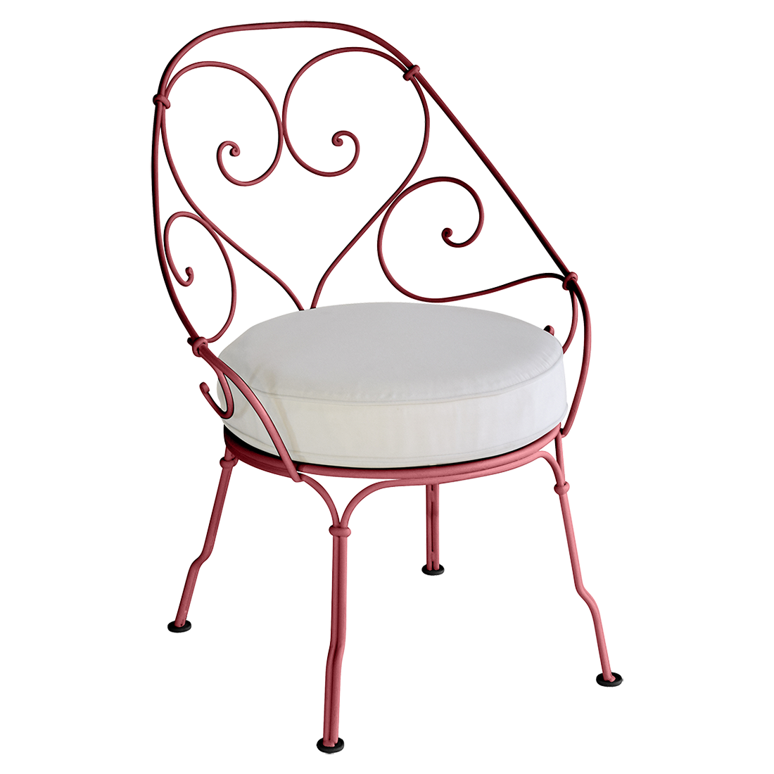 Fauteuil Cabriolet 1900 avec Coussin 79-Gris flanelle inclus